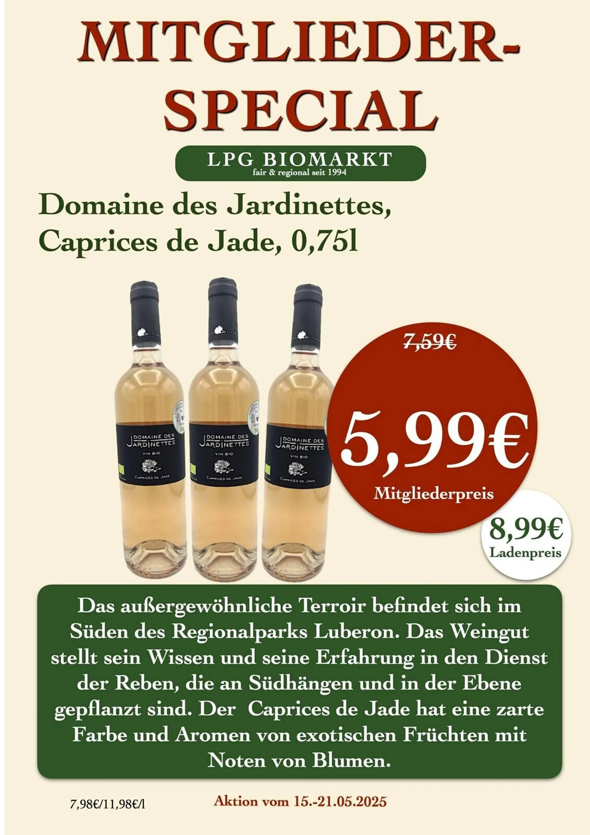 LPG Biomarkt Prospekt von 15. Mai bis 21. Mai 2025 - Prospekt seite 8