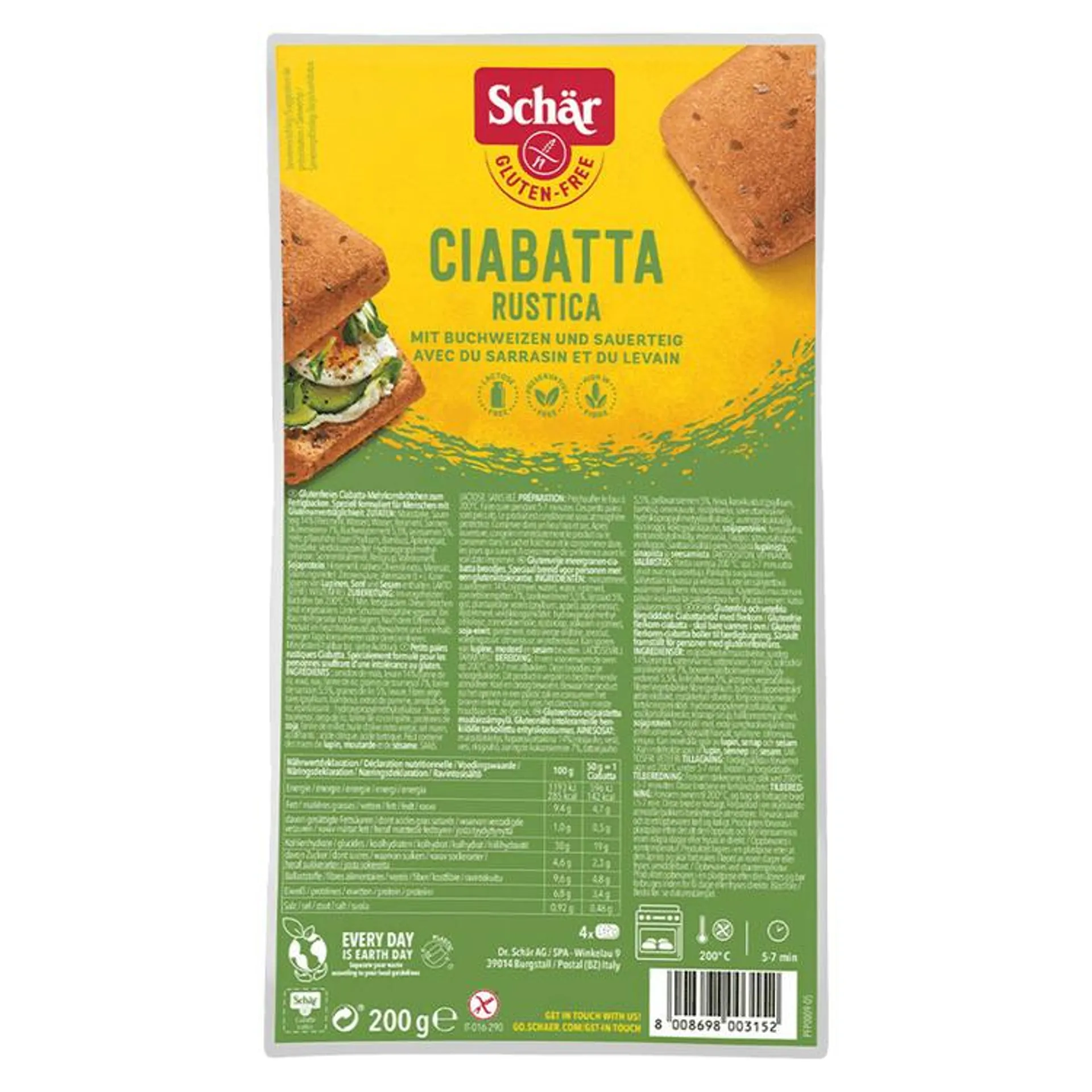 Schär - Ciabatta Rustica glutenfrei, 200g