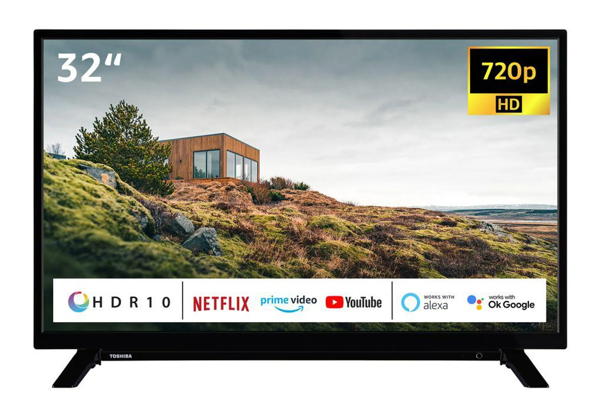 Toshiba 32W2263DG 32 Zoll Fernseher/Smart TV (HD Ready, HDR, Netflix/Prime Video, Triple-Tuner)