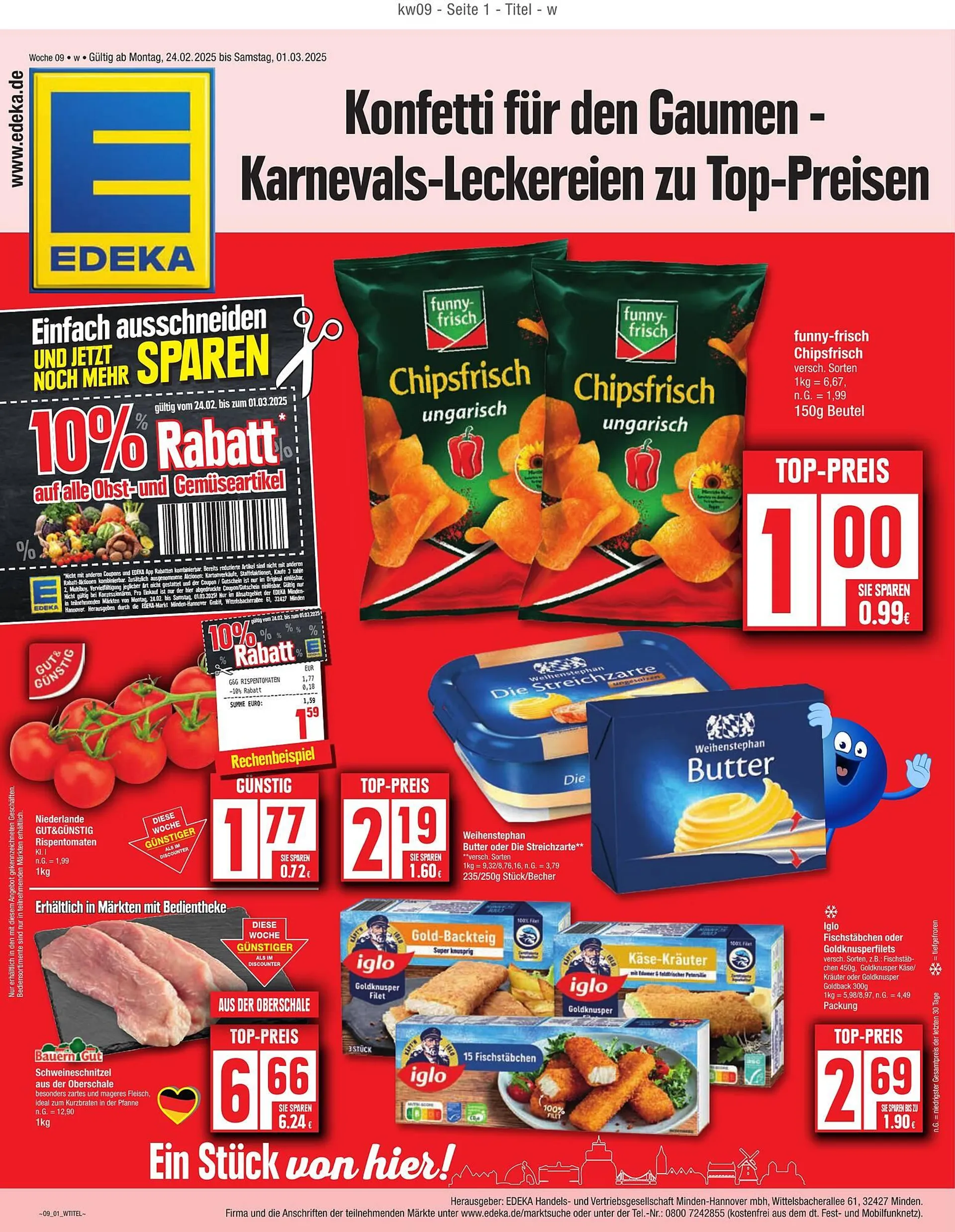 Edeka Prospekt von 23. Februar bis 1. März 2025 - Prospekt seite 1