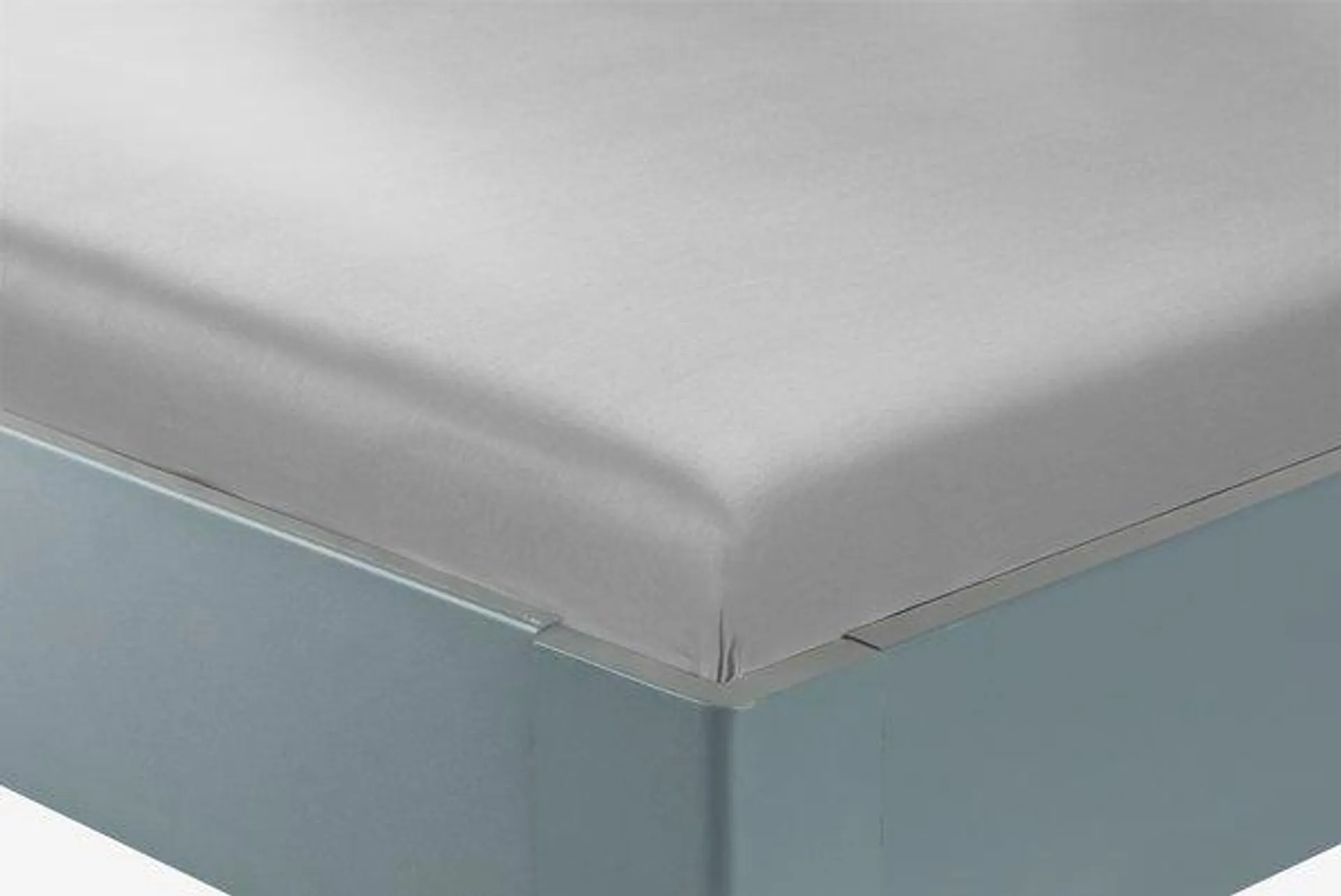 Satin-Bettlaken SANDRA 150x250cm hellgrau