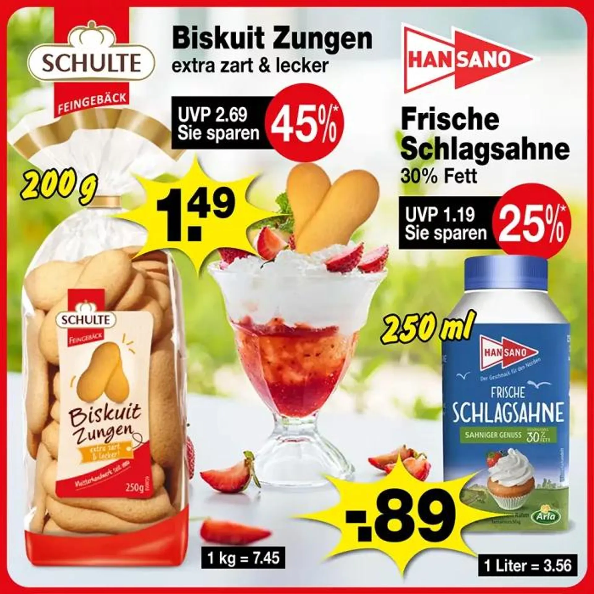 Alles für Ihren lecker Eisbecher …..