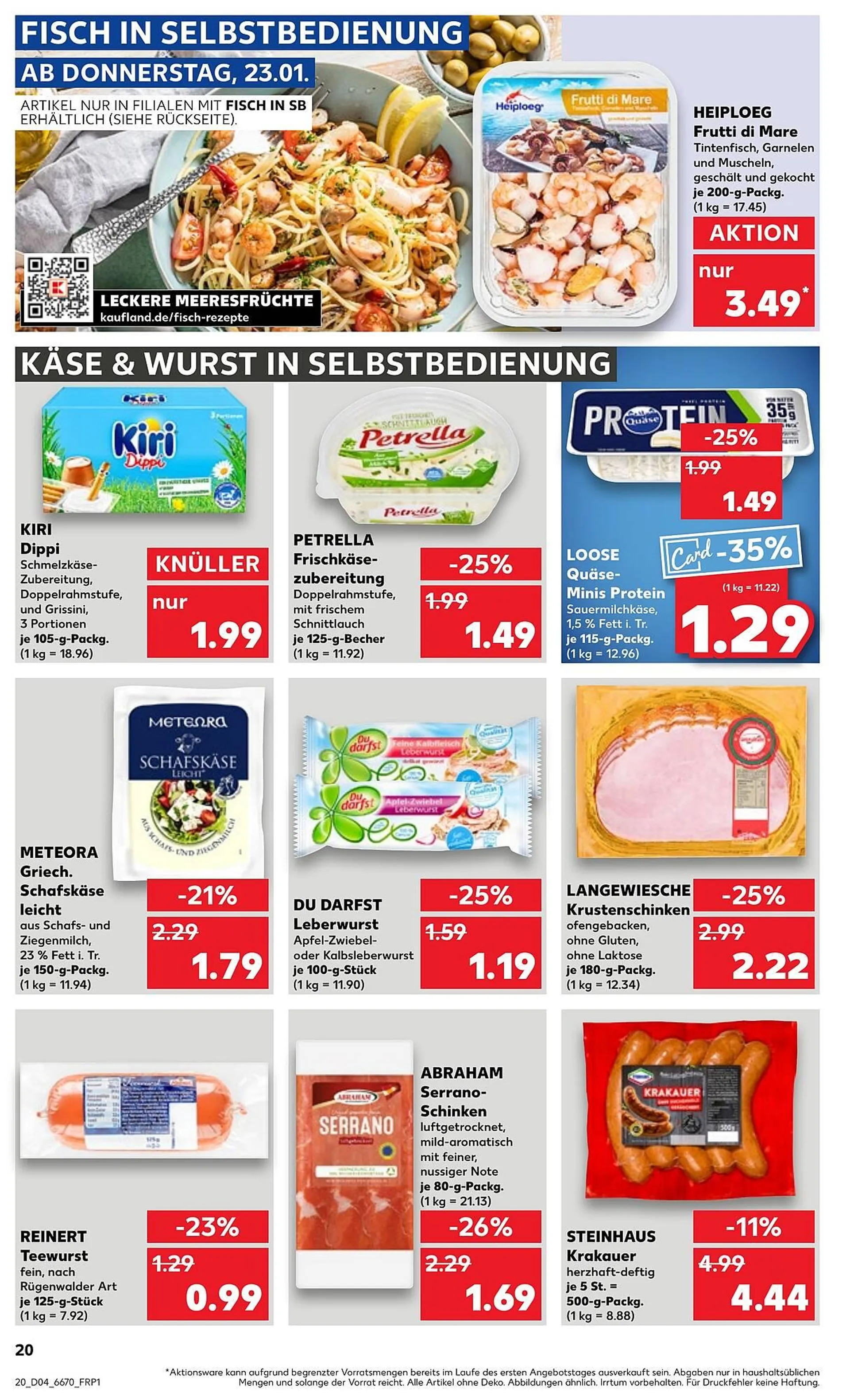 Kaufland Prospekt von 23. Januar bis 29. Januar 2025 - Prospekt seite 20