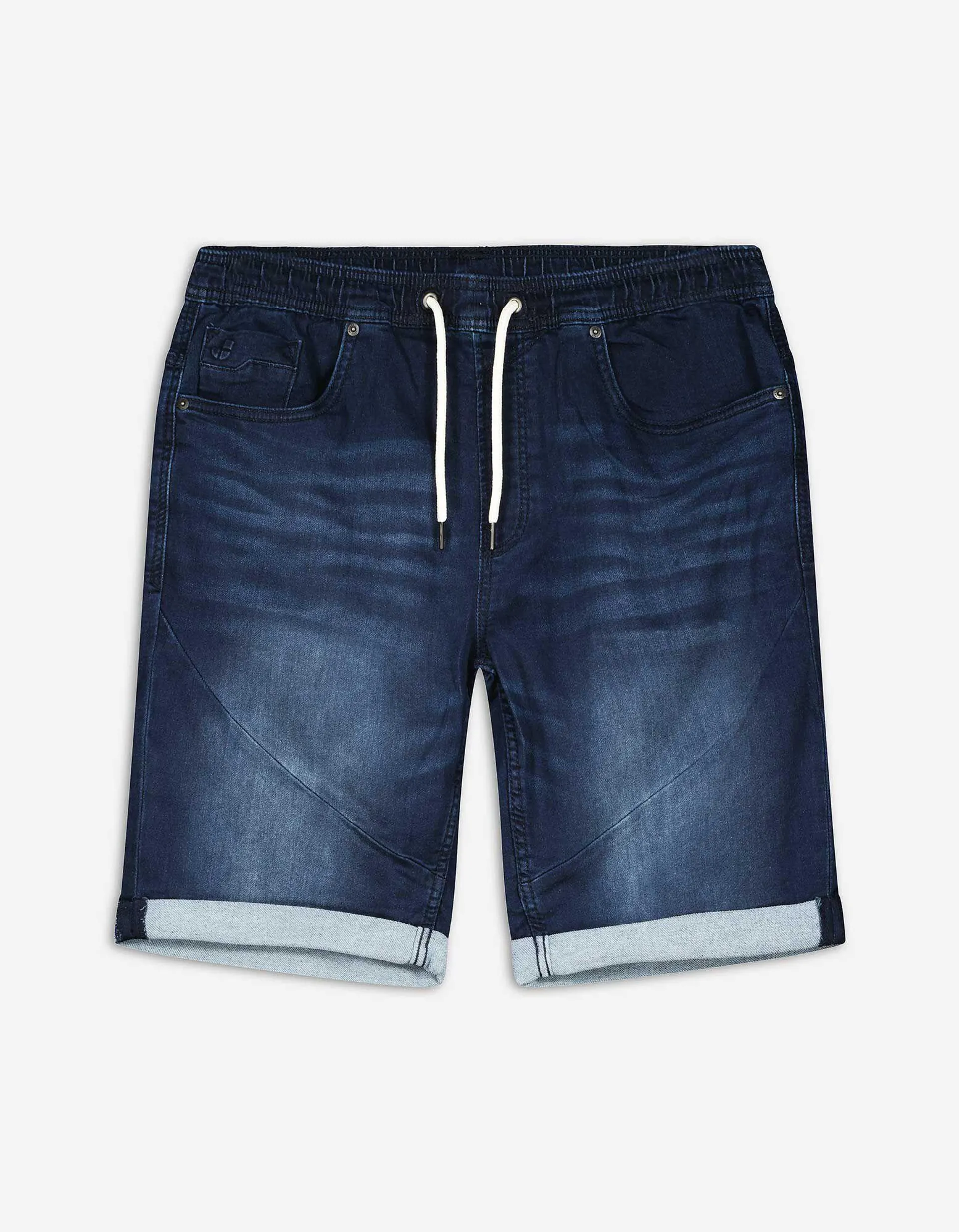 Jeansshorts - Wascheffekte - blau