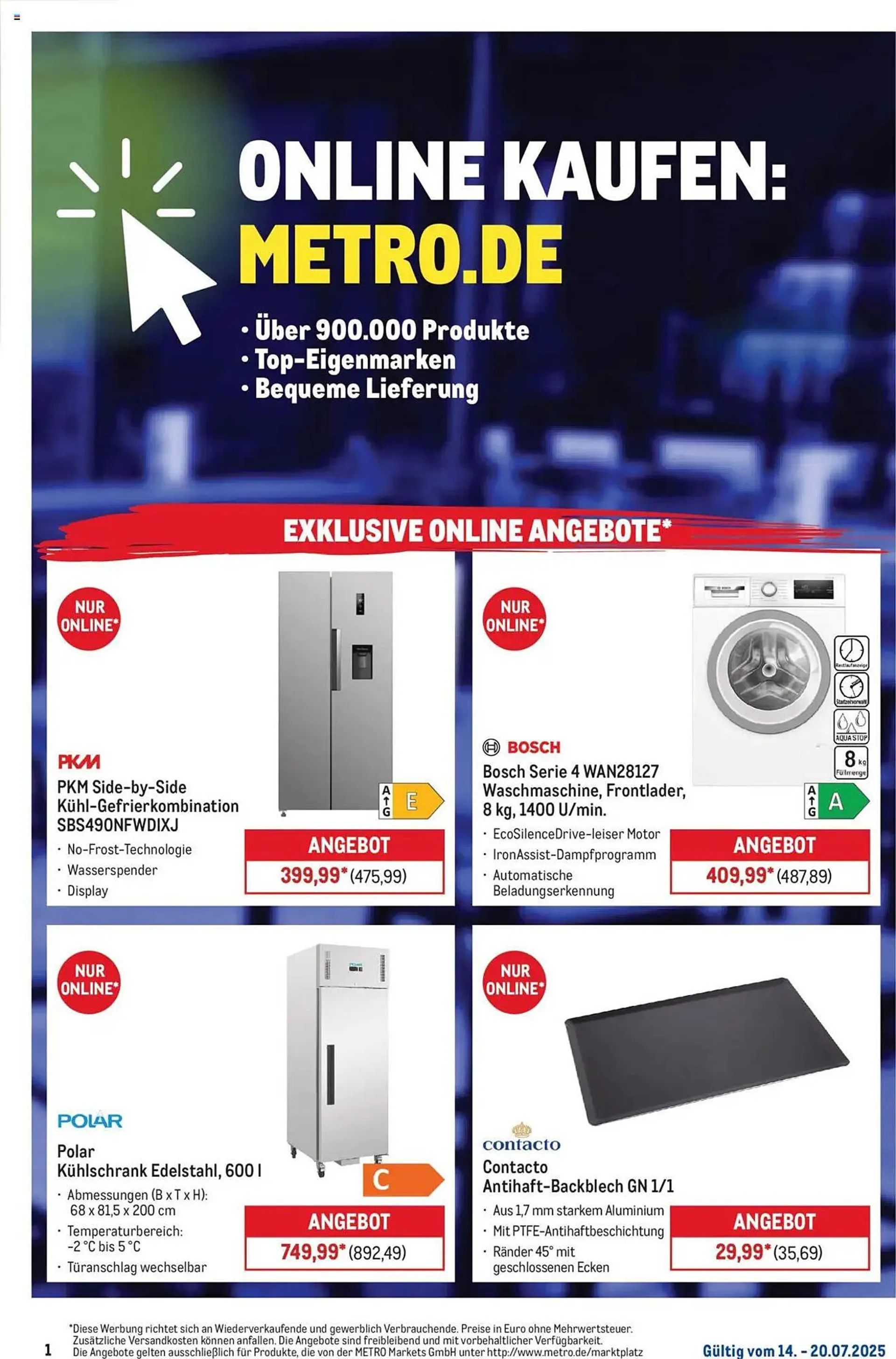 METRO Prospekt von 14. Juli bis 20. Juli 2025 - Prospekt seite 1