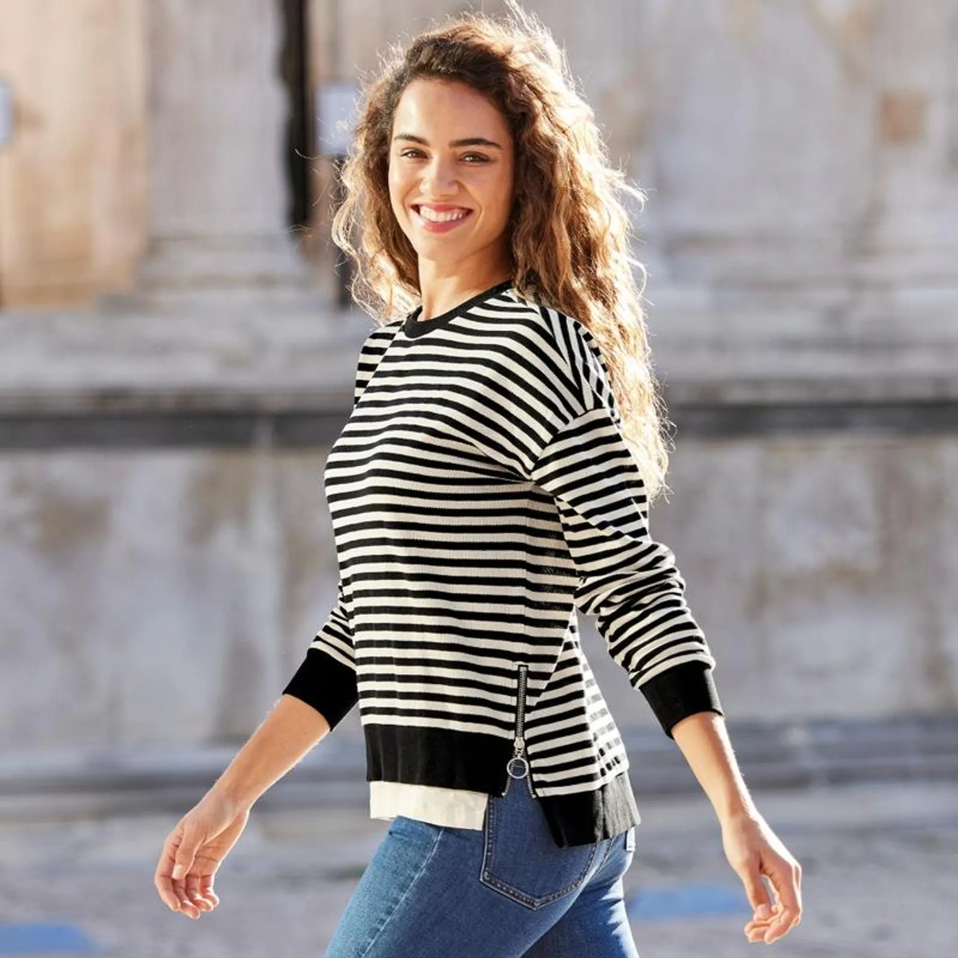 Damen-Pullover mit 2-in-1-Look