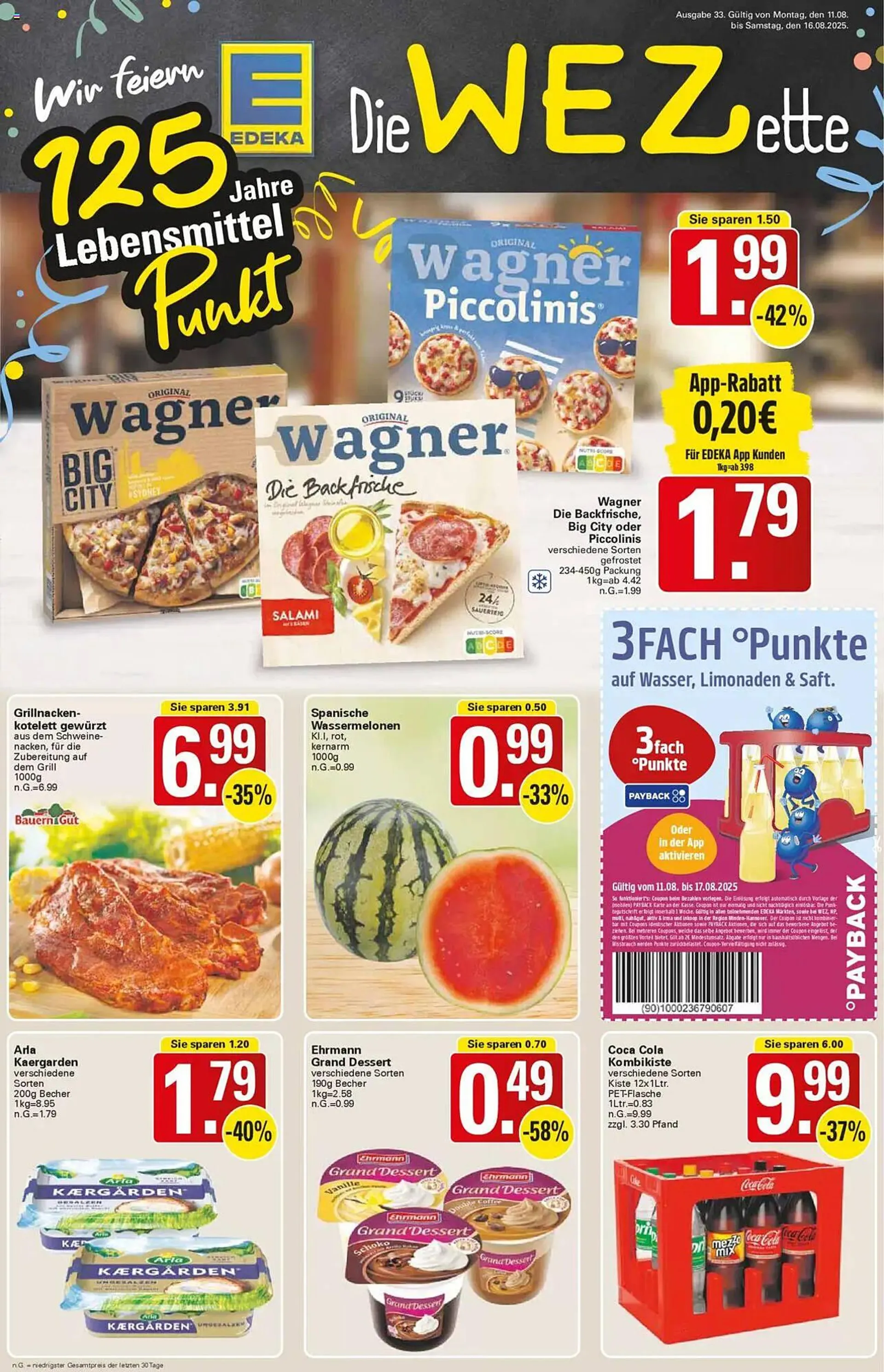 WEZ Prospekt von 11. August bis 16. August 2025 - Prospekt seite 1