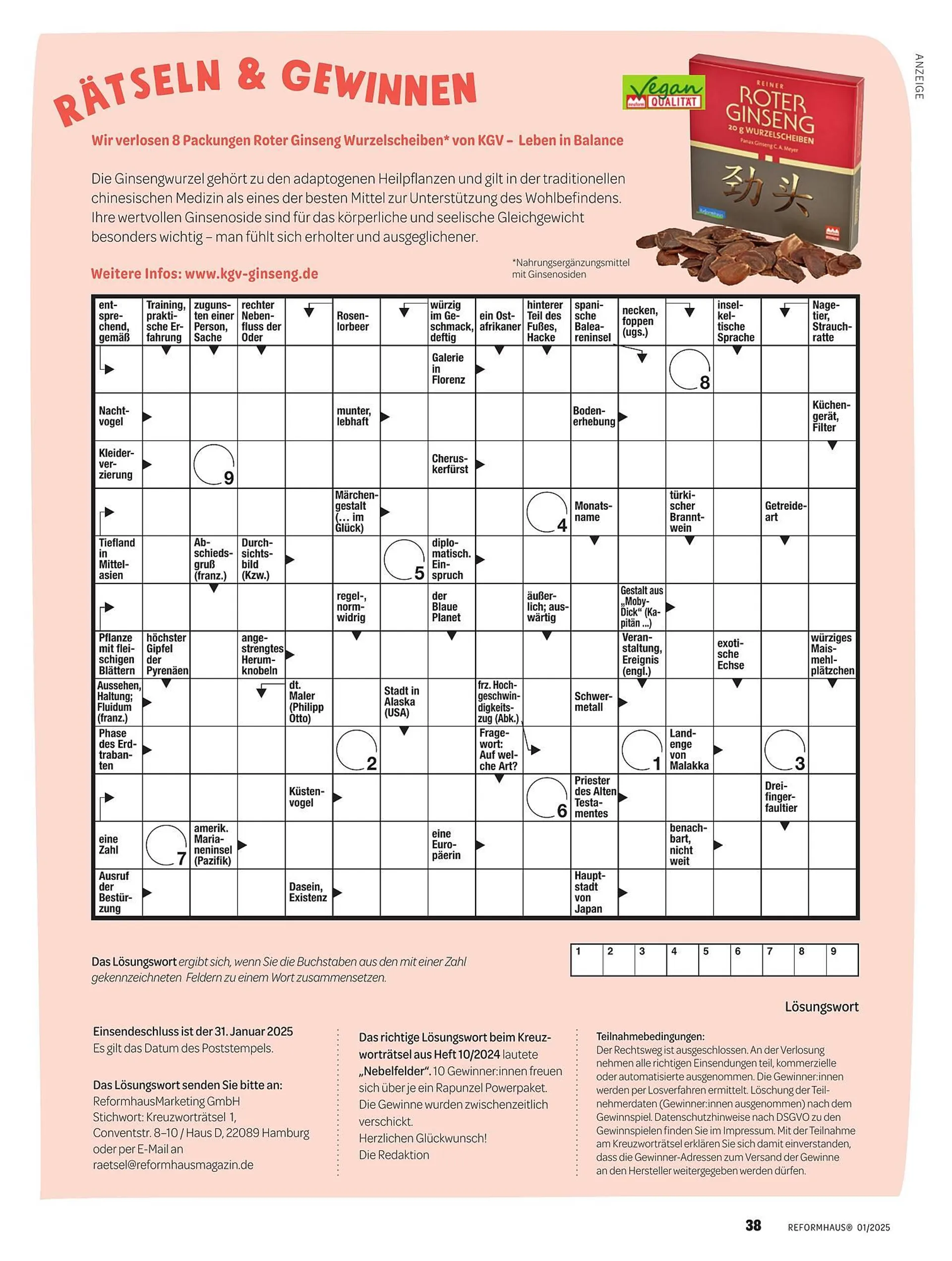 Reformhaus Prospekt von 1. Januar bis 31. Januar 2025 - Prospekt seite 38