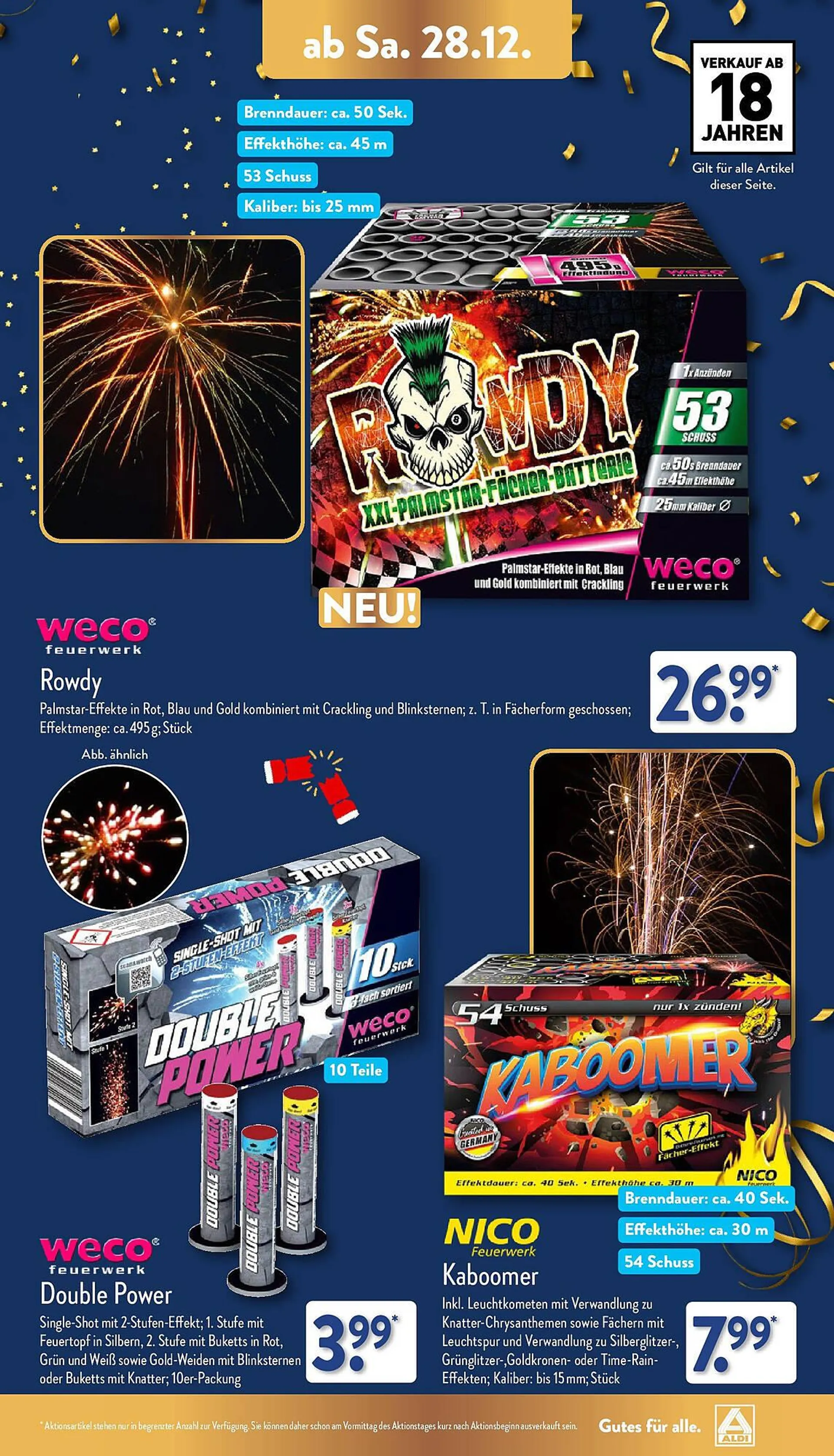 Aldi Nord Feuerwerk Prospekt von 28. Dezember bis 31. Dezember 2024 - Prospekt seite 7