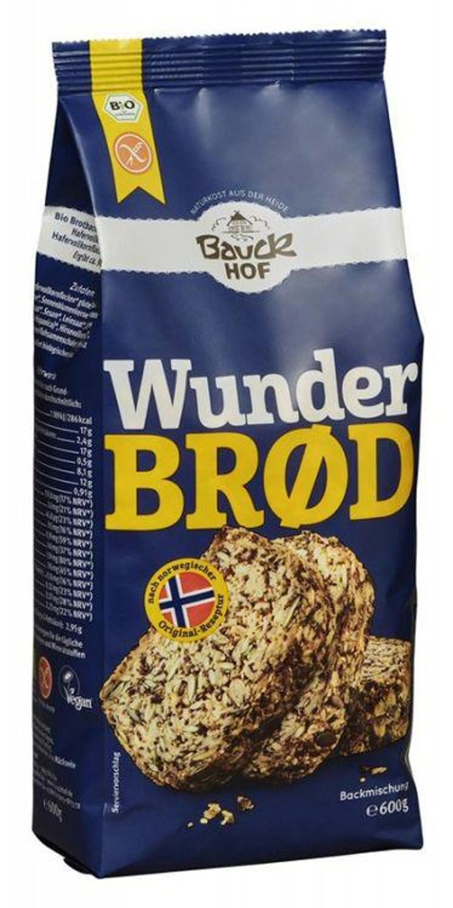 Bauck - Wunderbrot, glutenfrei, bio, 600 g