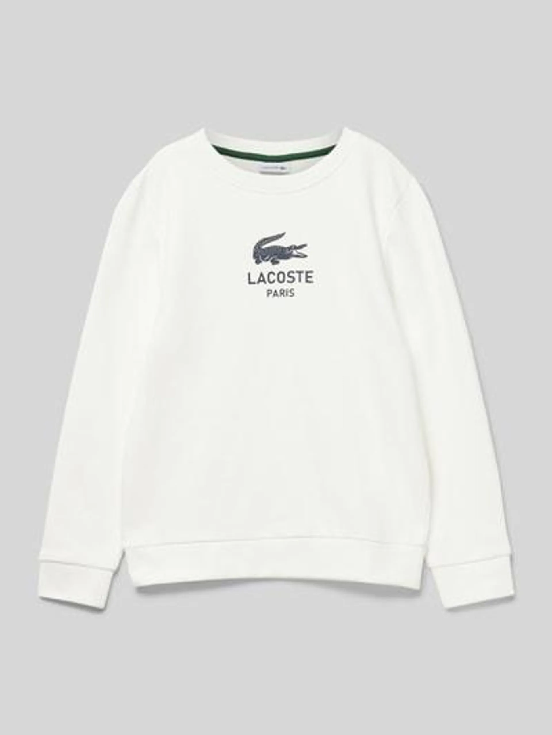 Sweatshirt mit Label-Print in offwhite