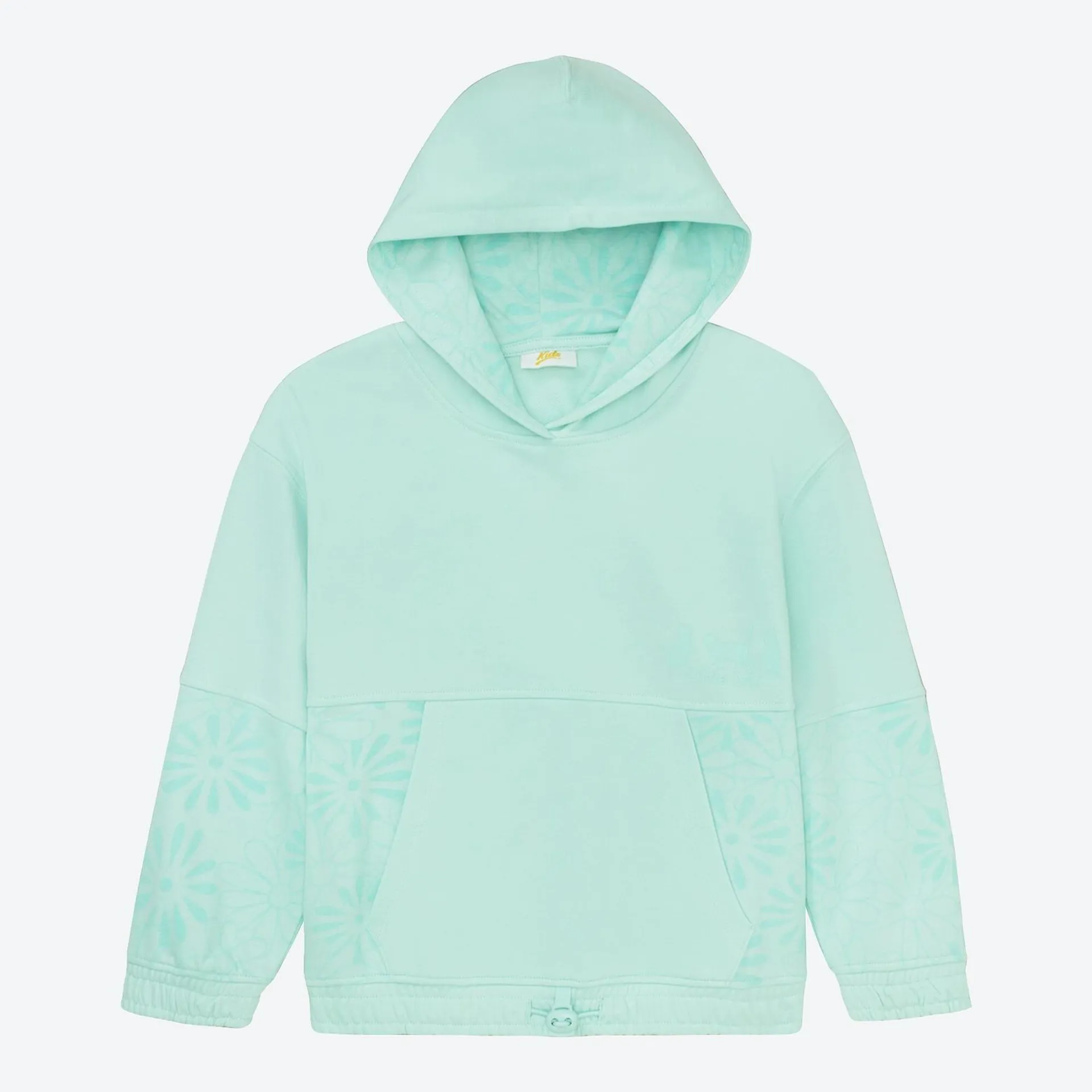 Kinder-Mädchen-Sweat-Hoodie mit dezentem Blumenmuster