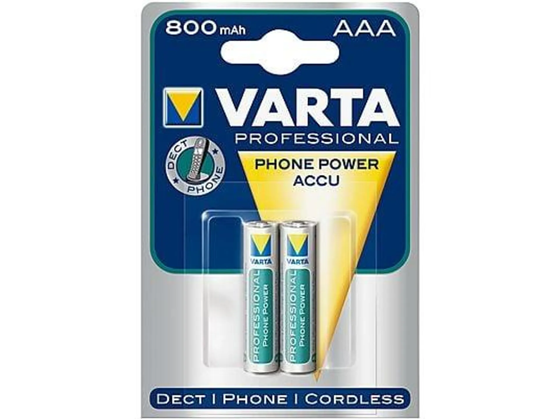 VARTA T 398 PHONEPOWER AAA Akku, Nickel-Metallhydrid (Ni/MH), 1.2 Volt, 800 mAh 2 Stück