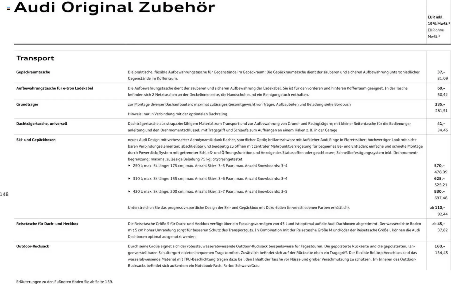 Audi Prospekt von 2. Januar bis 31. Dezember 2025 - Prospekt seite 148