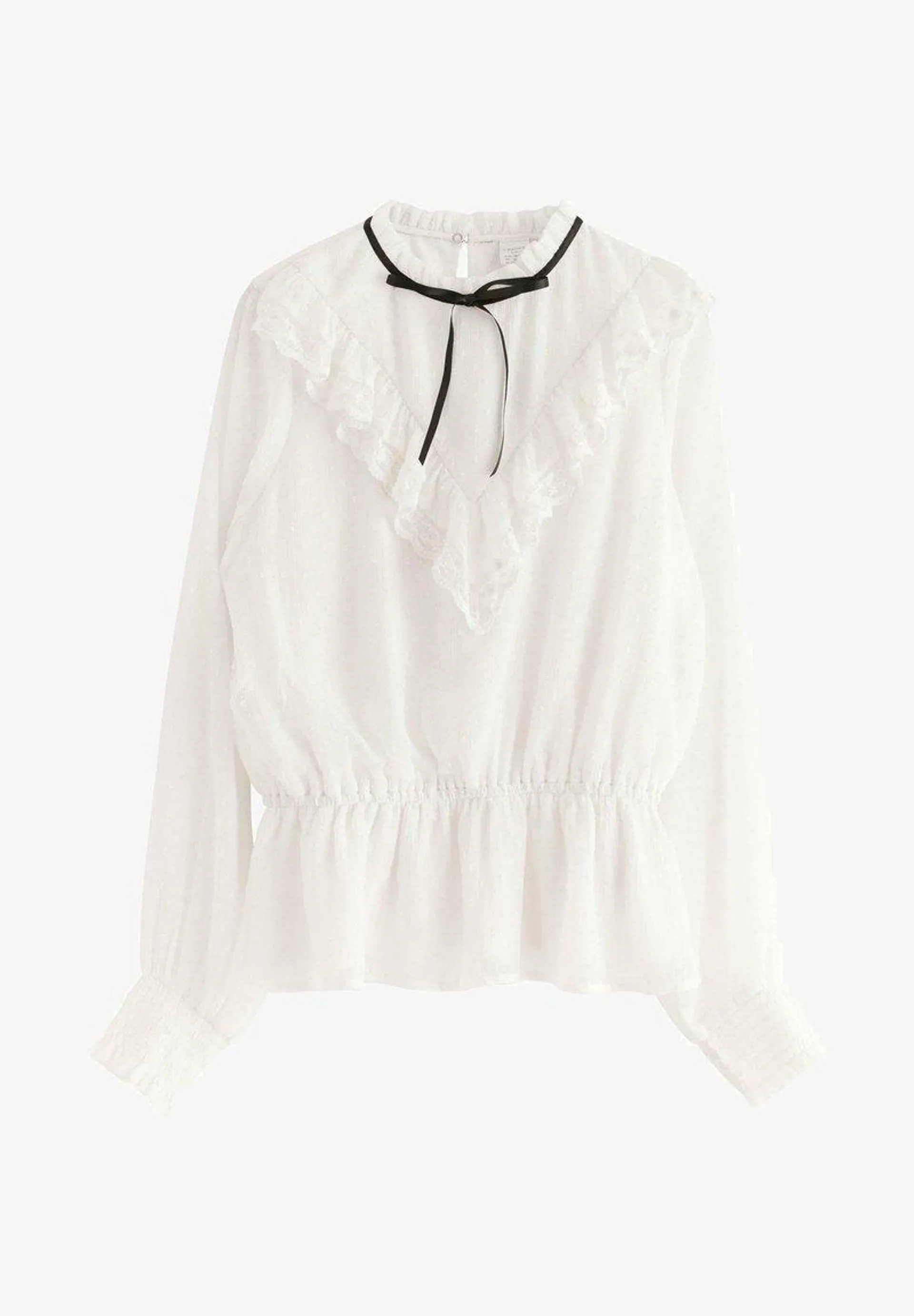 WITH FRILLS - Blouse - off white