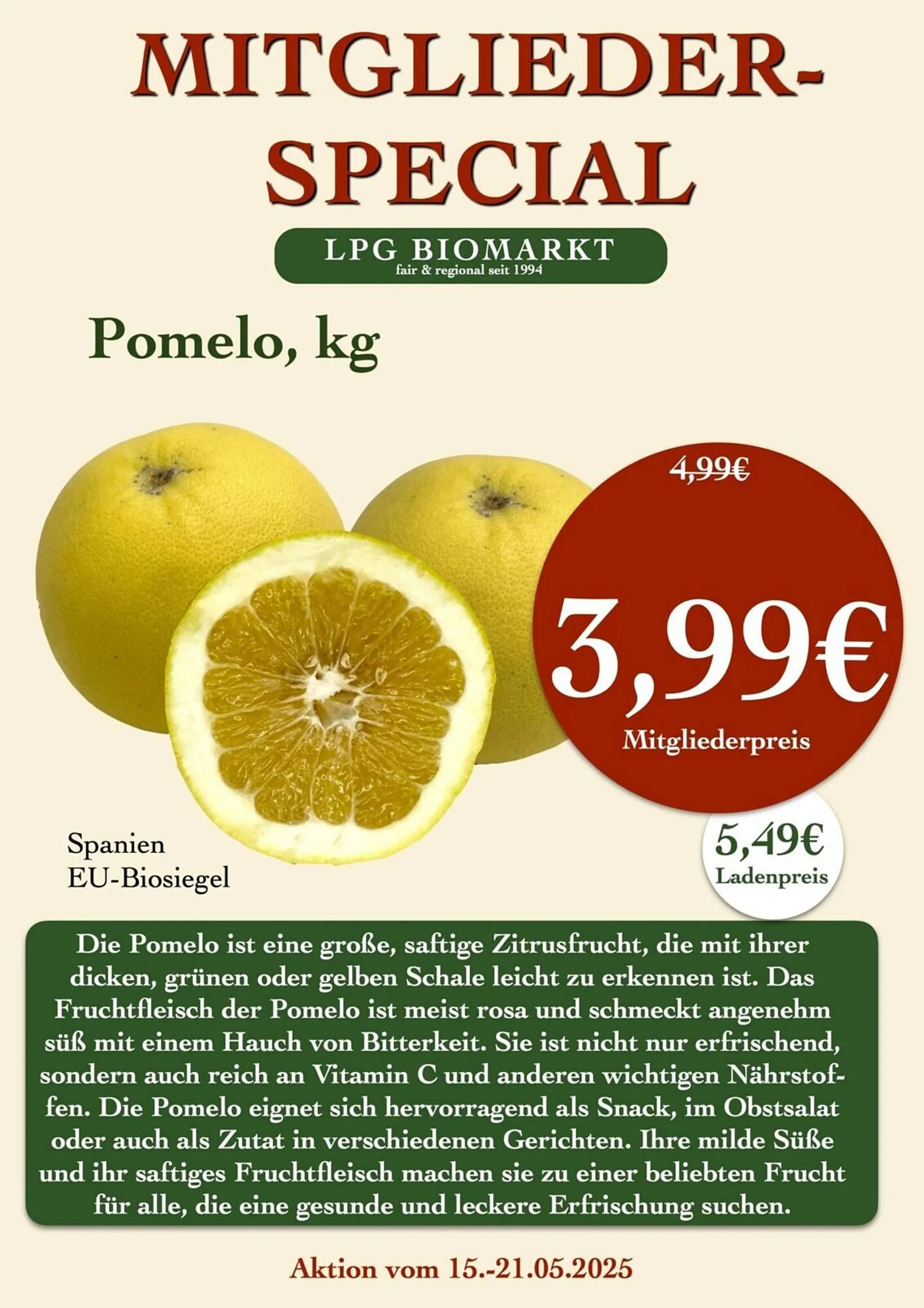 LPG Biomarkt Prospekt von 15. Mai bis 21. Mai 2025 - Prospekt seite 6