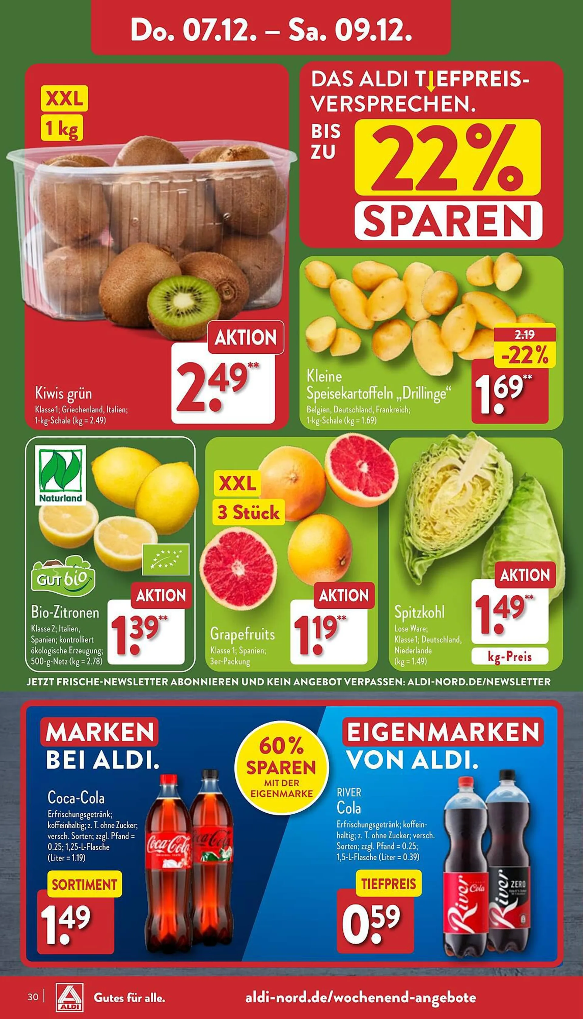 Aldi Nord Prospekt von 4. Dezember bis 9. Dezember 2023 - Prospekt seite 30