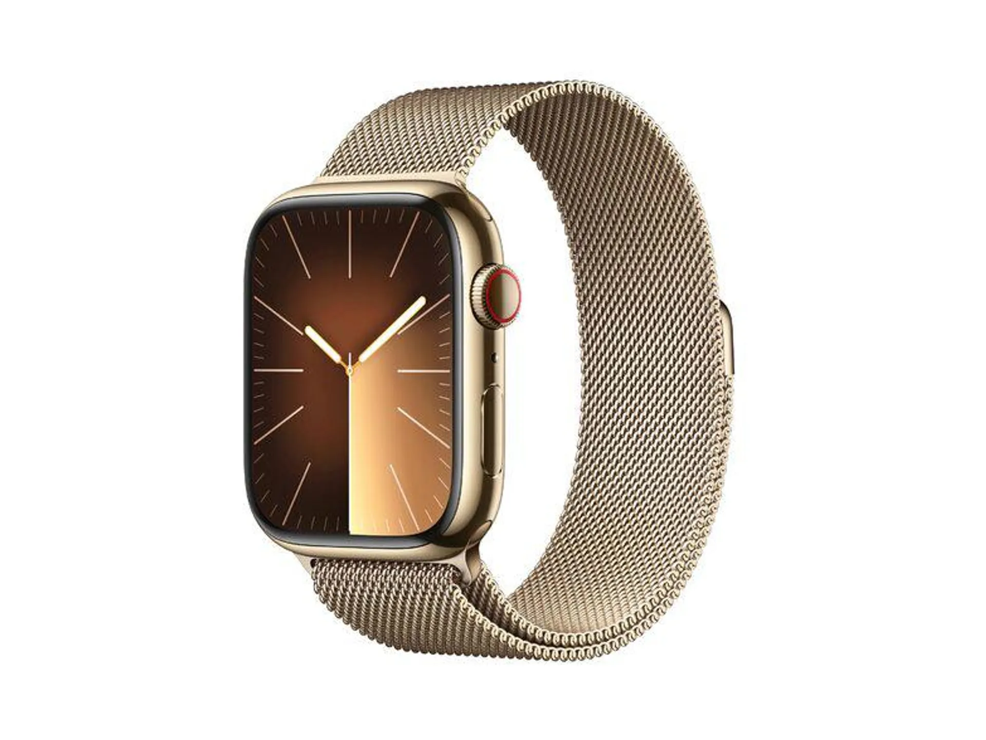 Apple Watch Series 9 GPS & Cellular, 45 mm, Edelstahl gold, Milanaise gold