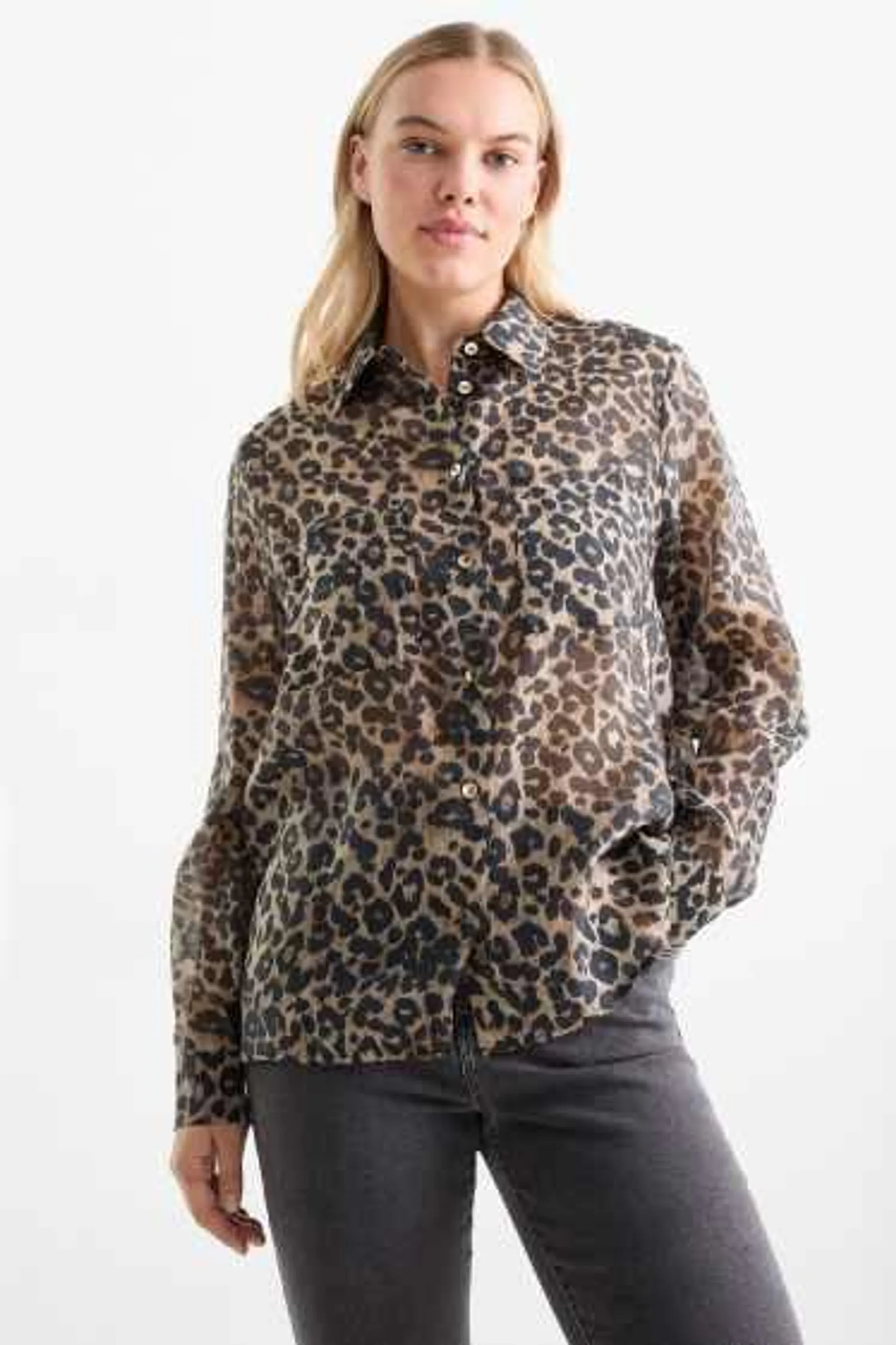 Blouse - leopard print