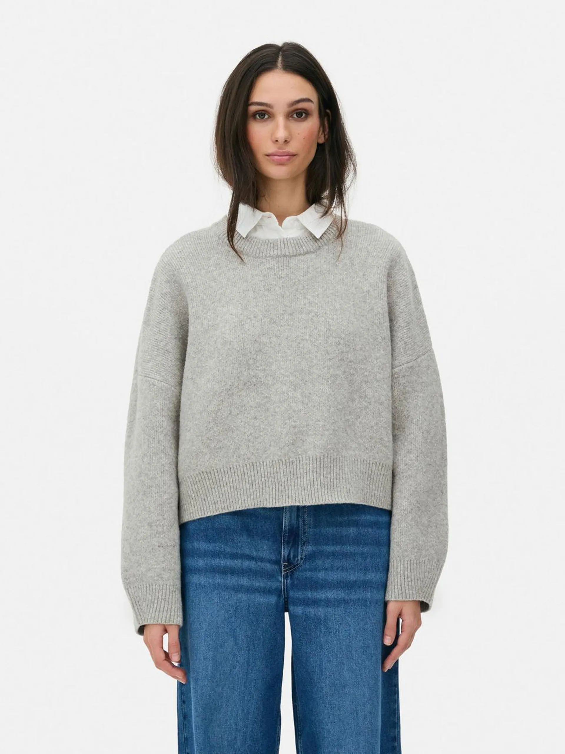 Kurzer Pullover im Oversized-Look