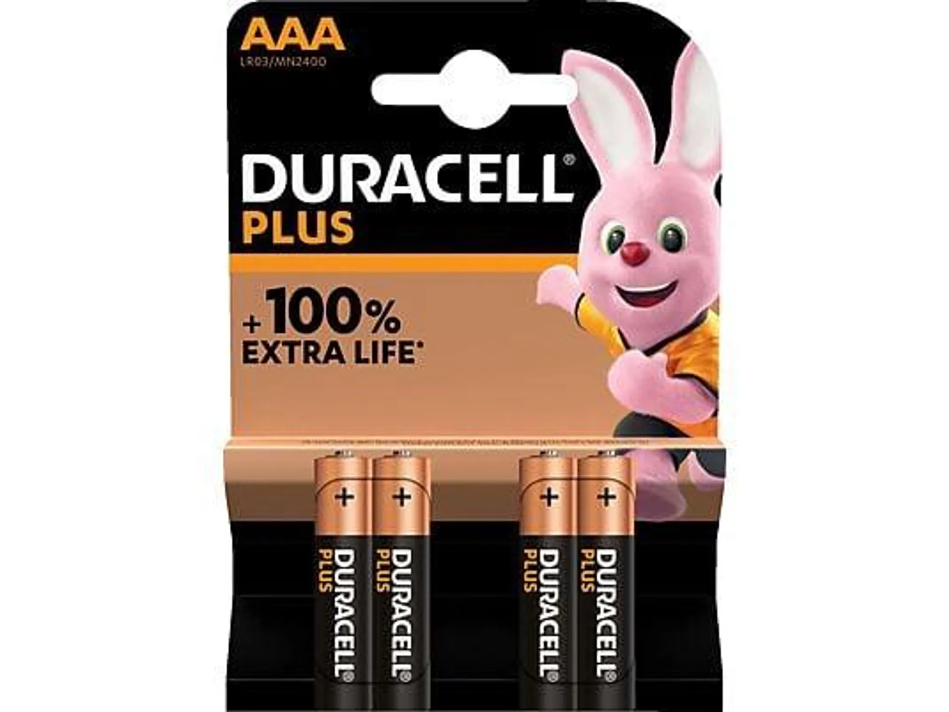 DURACELL 141117 AAA Batterie, Alkaline, 1.5V Volt 4 Stück