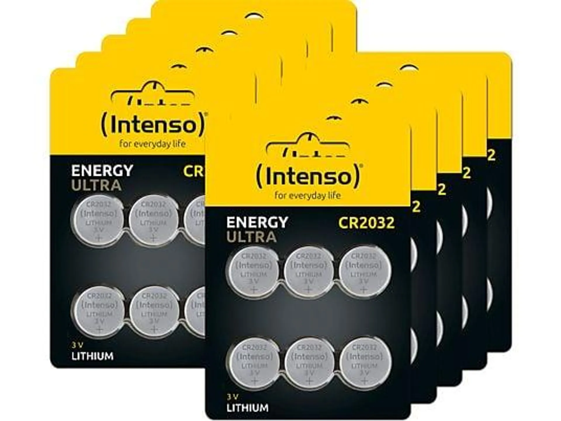 INTENSO CR2032 Knopfzelle Batterie, Lithium / Manganese Dioxide (Li/MnO2), 3 Volt, 220 mAh 60 Stück