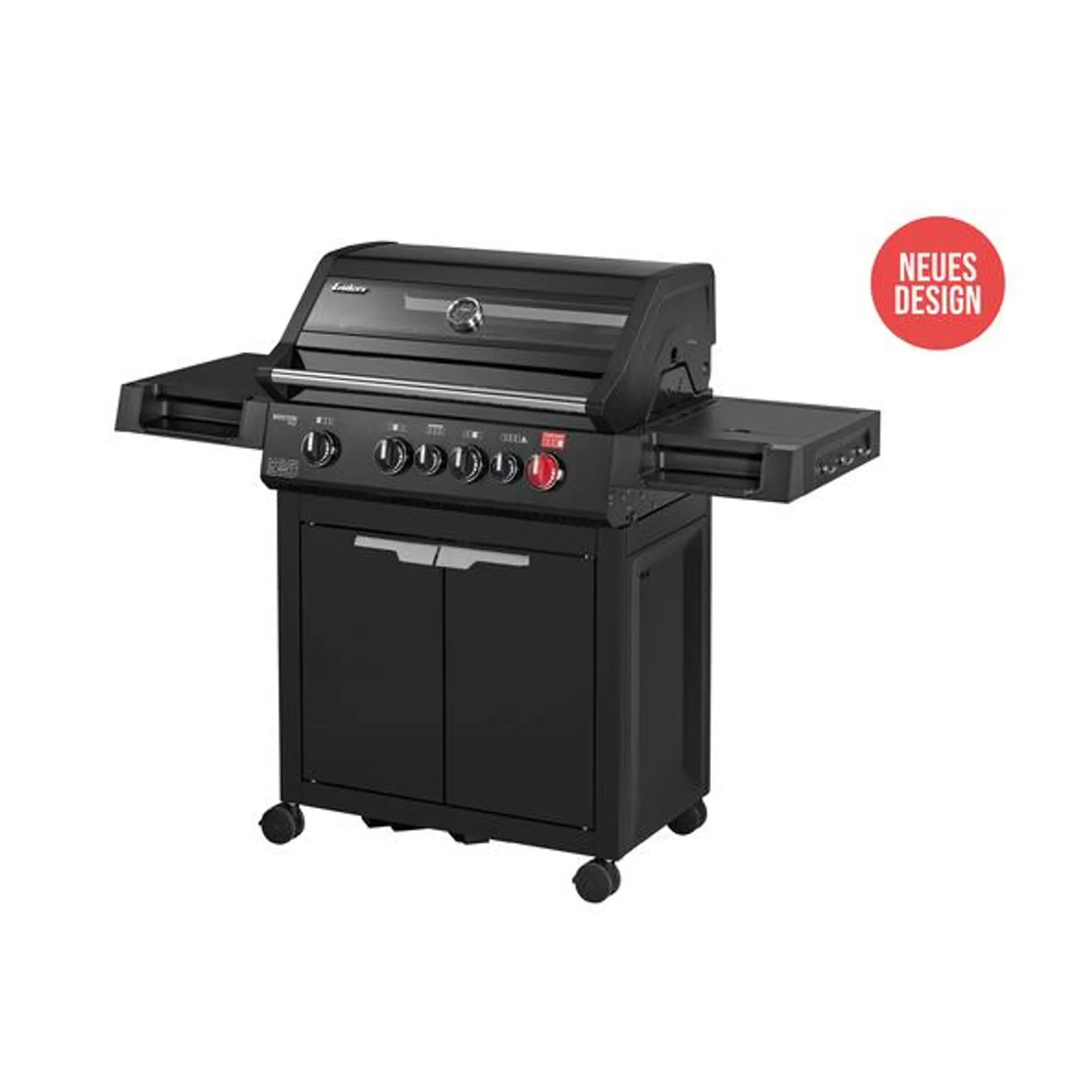 Gasgrill Boston Black Pro 4 SIKR Turbo inkl. Wetterschutzhülle