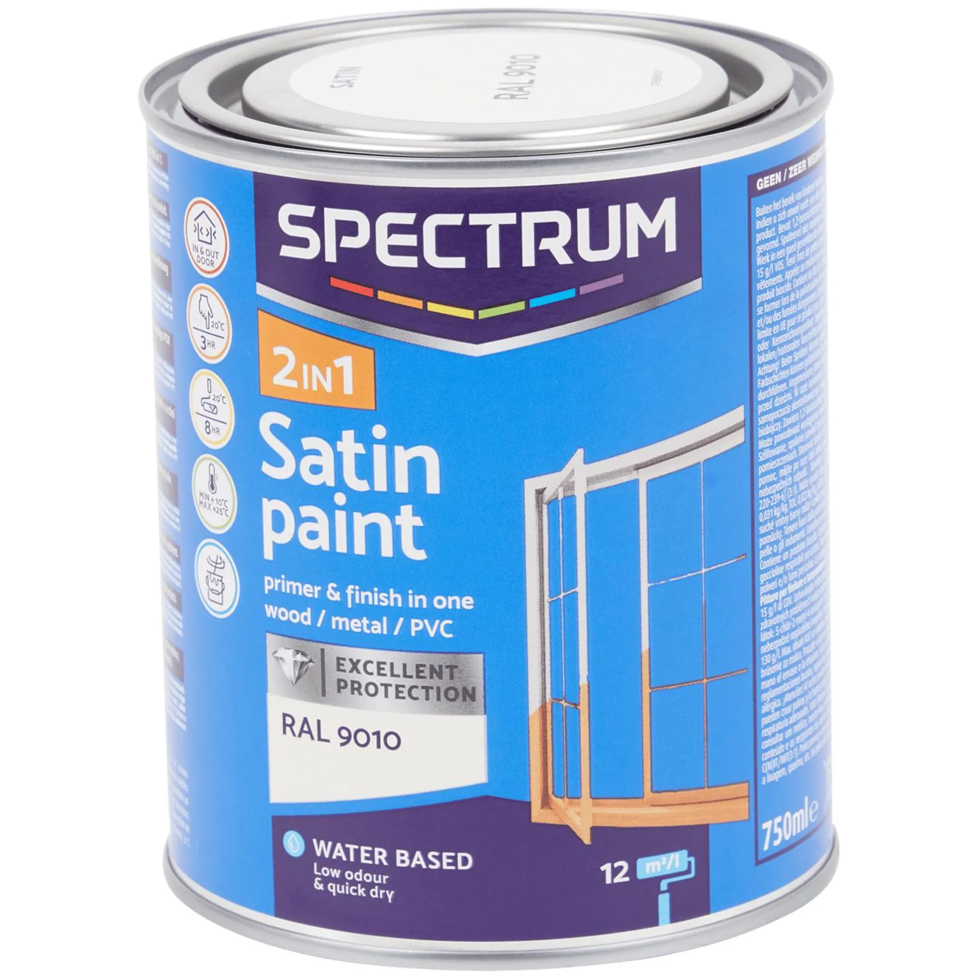 Spectrum 2-in-1 Seidenglanzlack RAL 9010