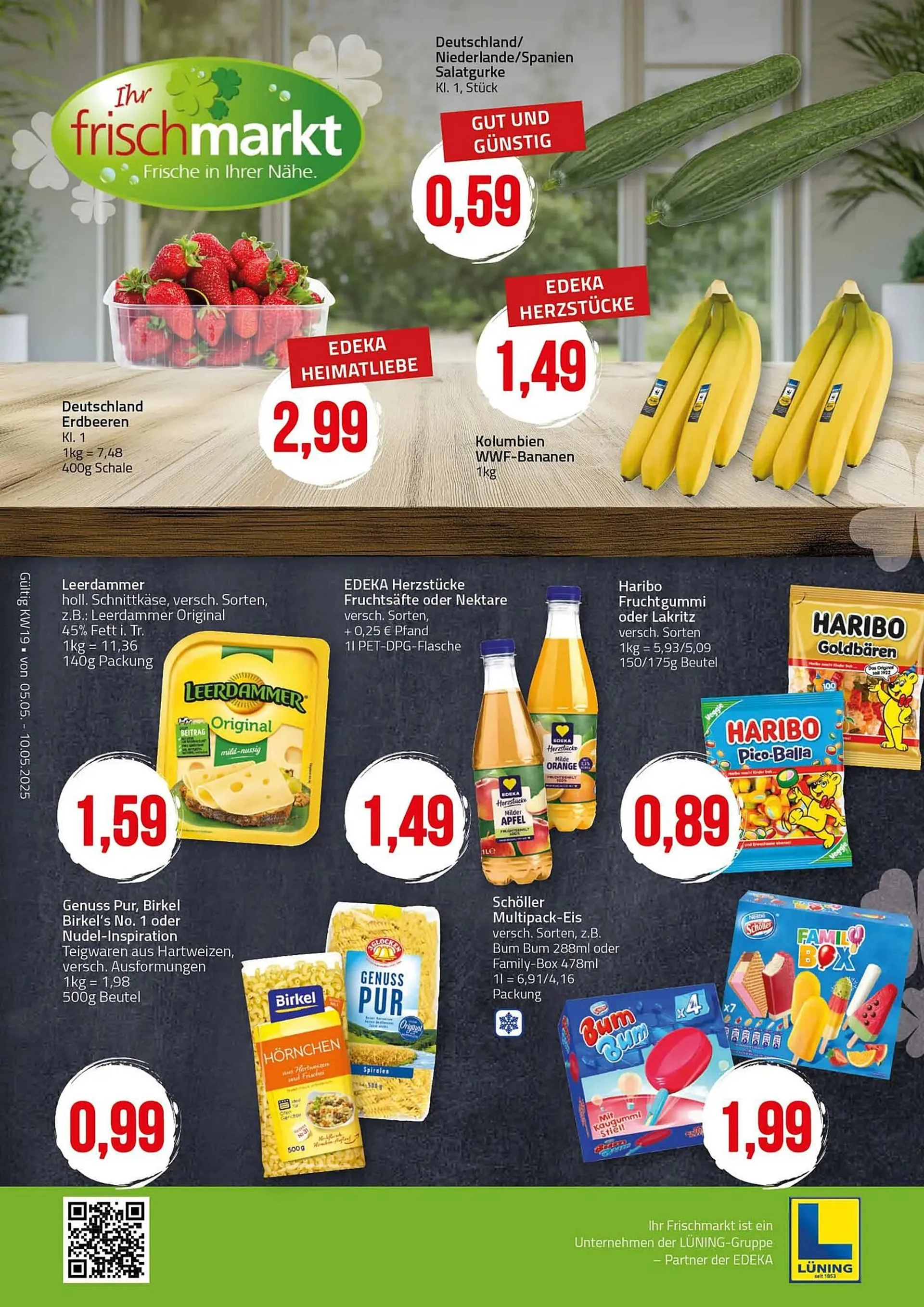 Ihr Frischmarkt Prospekt von 5. Mai bis 10. Mai 2025 - Prospekt seite 1