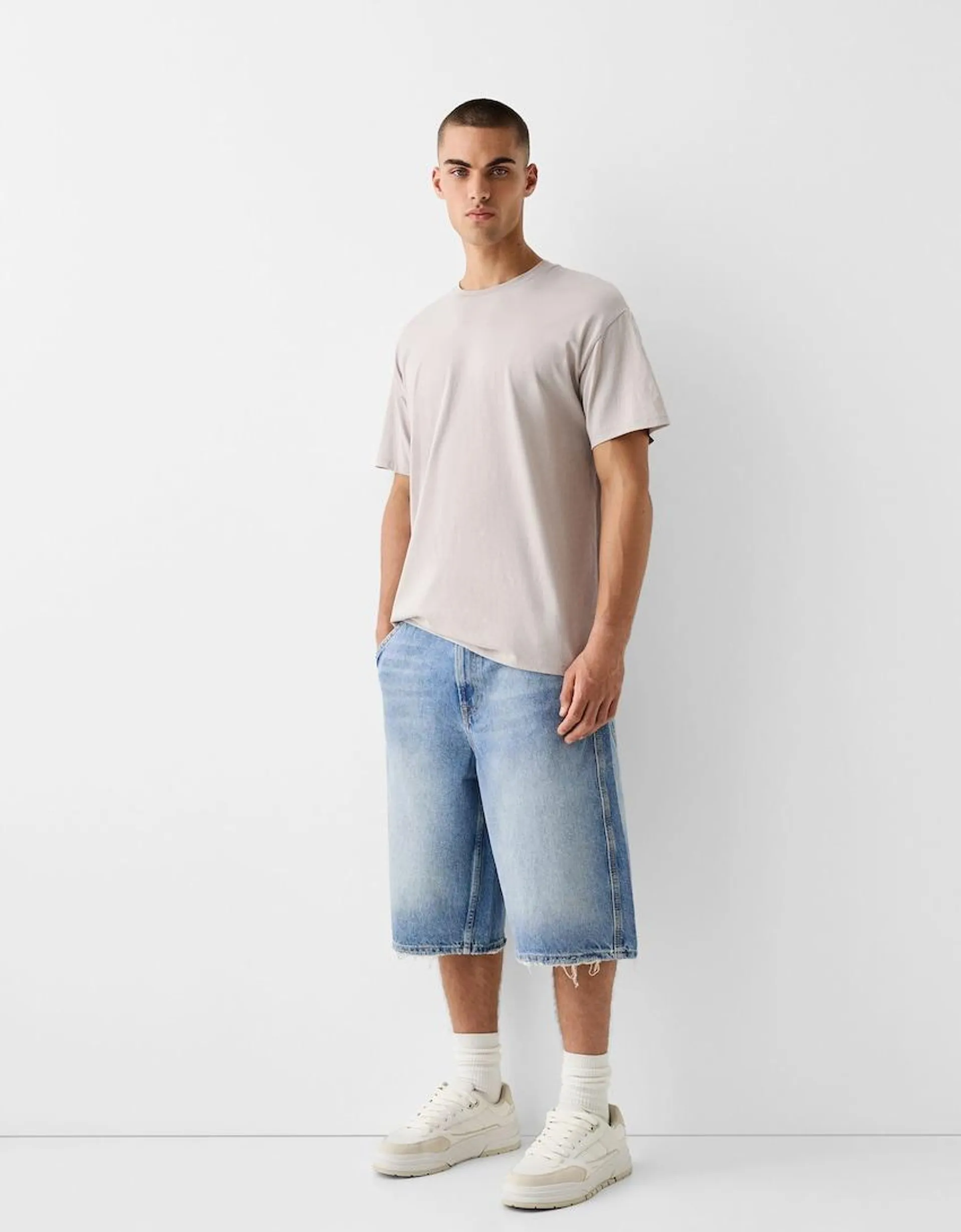 Denim skater Bermuda shorts