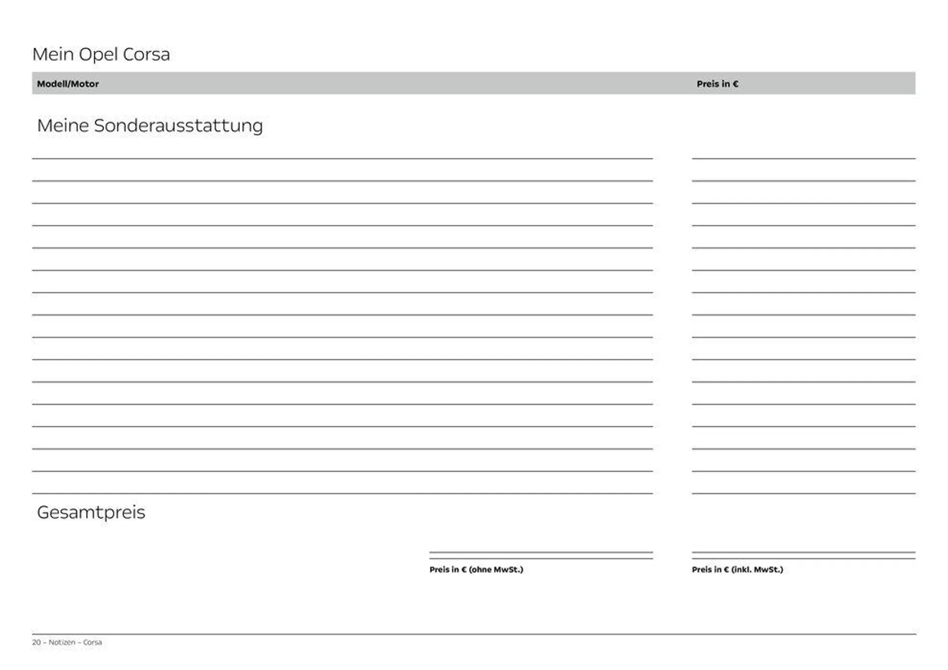 Opel Corsa von 10. September bis 10. September 2025 - Prospekt seite 20