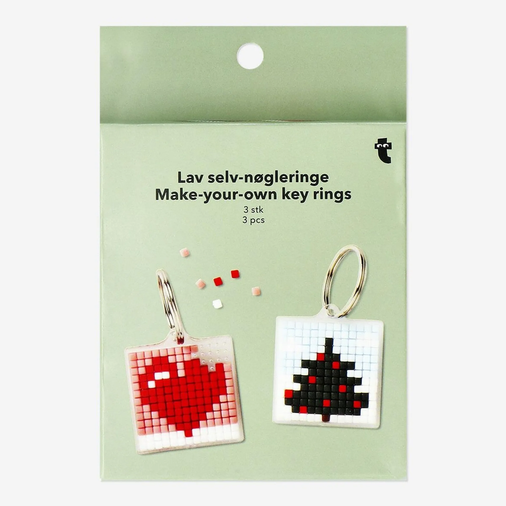 DIY Christmas key rings - 3 pcs