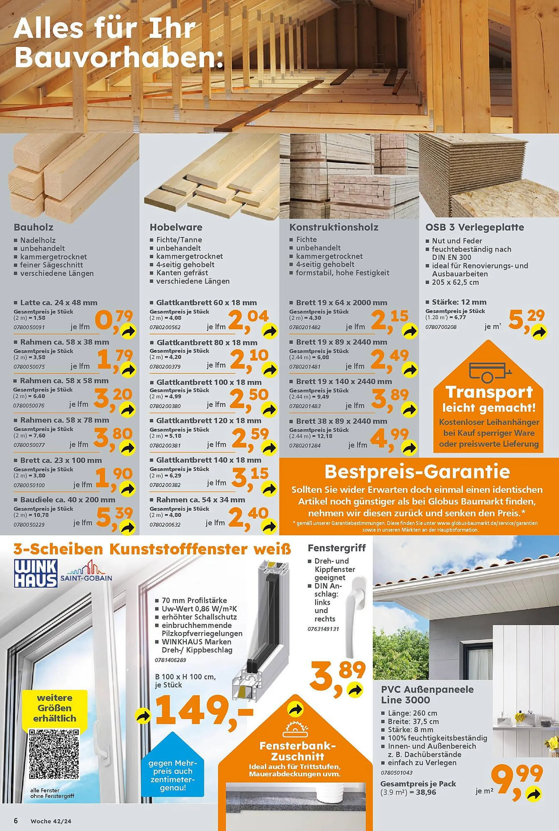 Globus Baumarkt Prospekt von 13. Oktober bis 19. Oktober 2024 - Prospekt seite 6