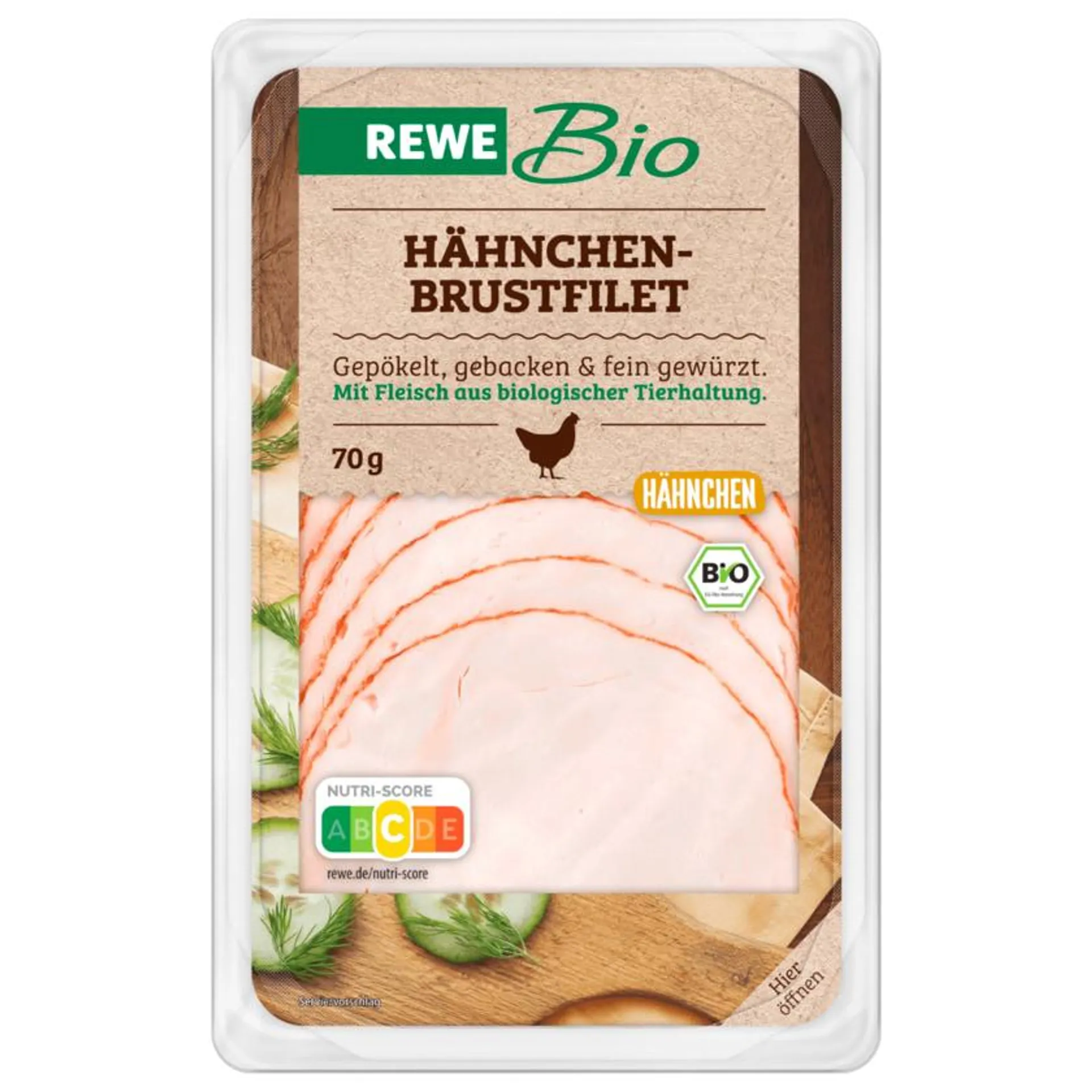 REWE Bio Hähnchenbrustfilet 70g