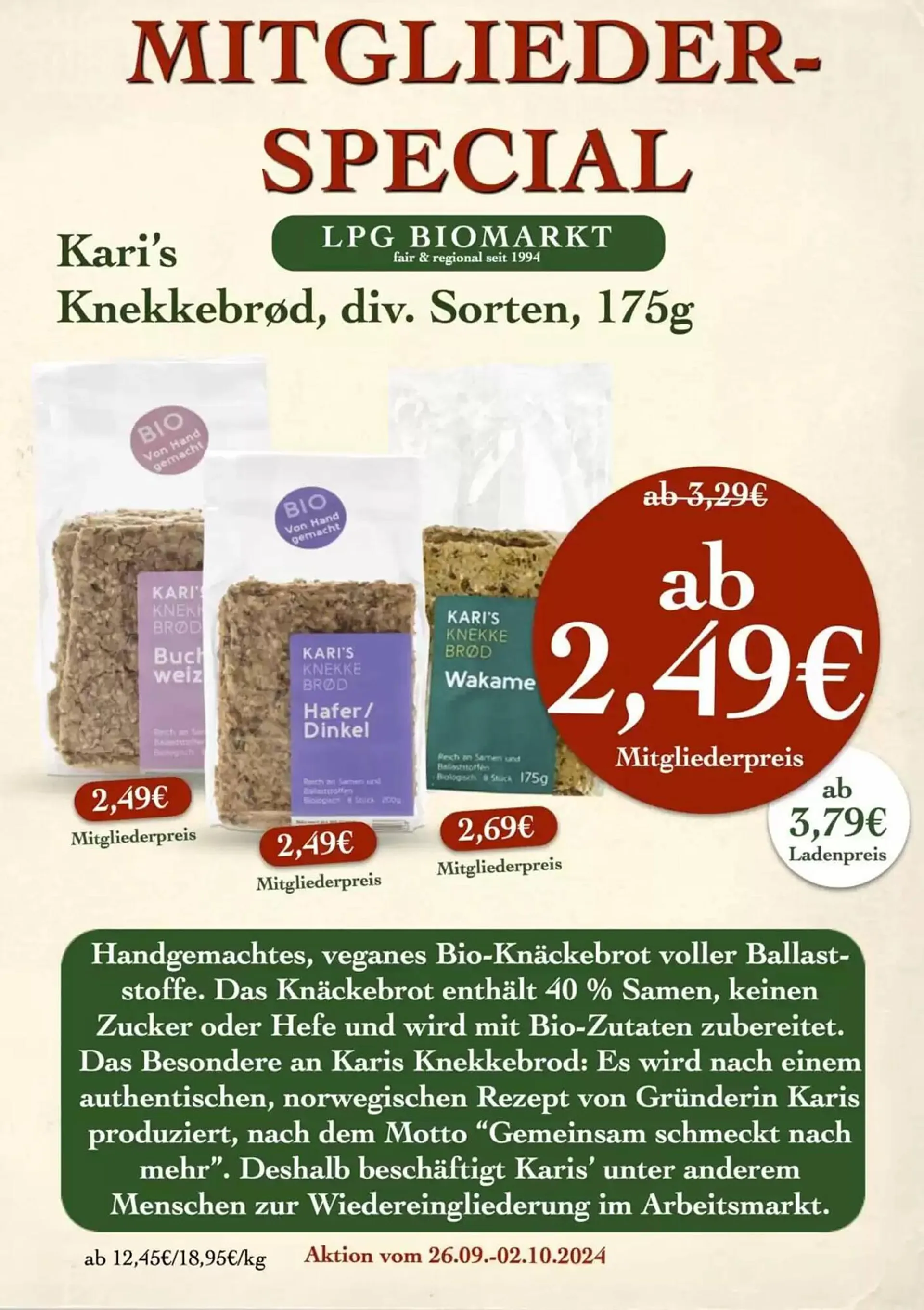 LPG Biomarkt Prospekt von 26. September bis 2. Oktober 2024 - Prospekt seite 18