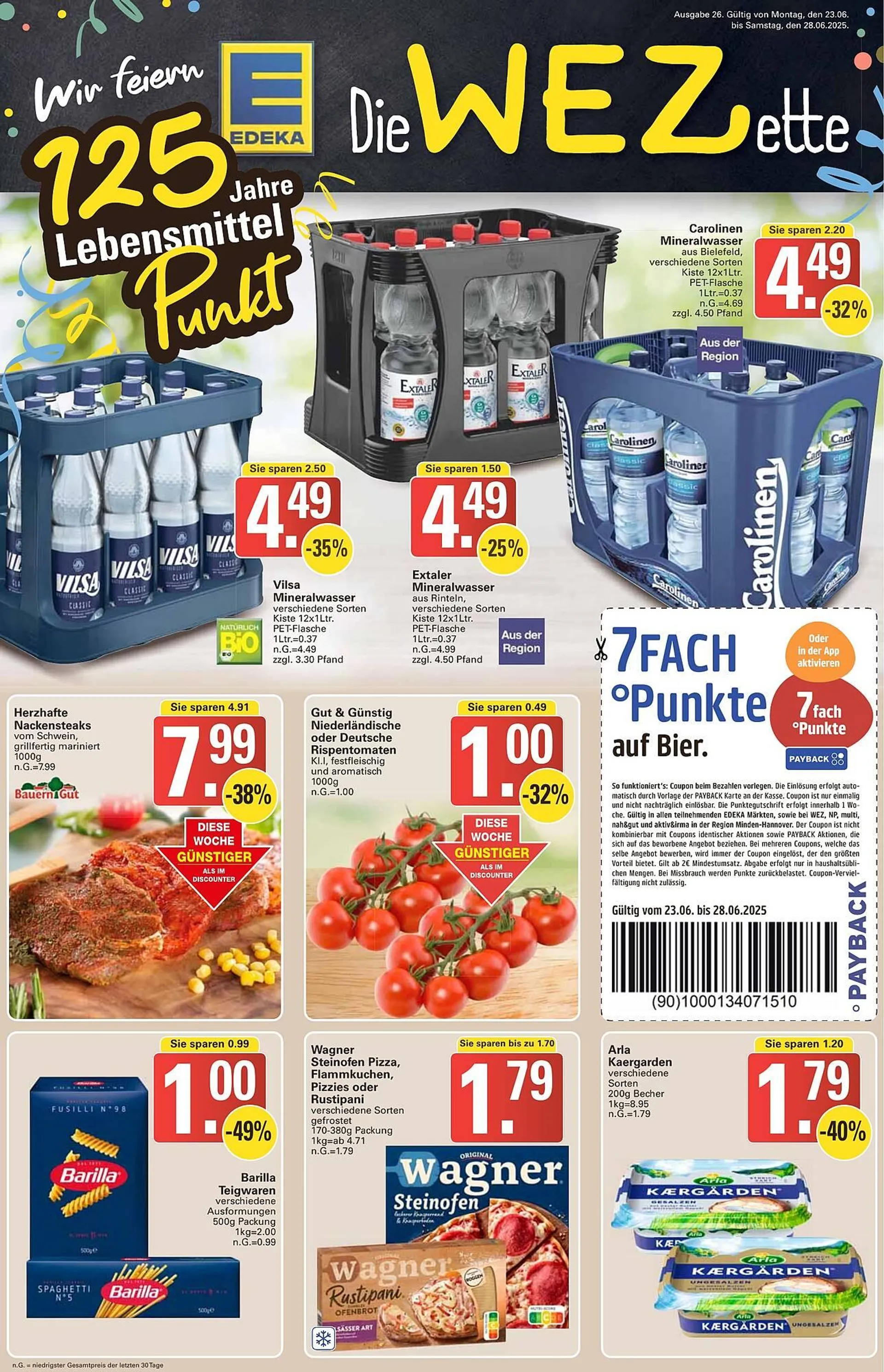 WEZ Prospekt von 23. Juni bis 28. Juni 2025 - Prospekt seite 1