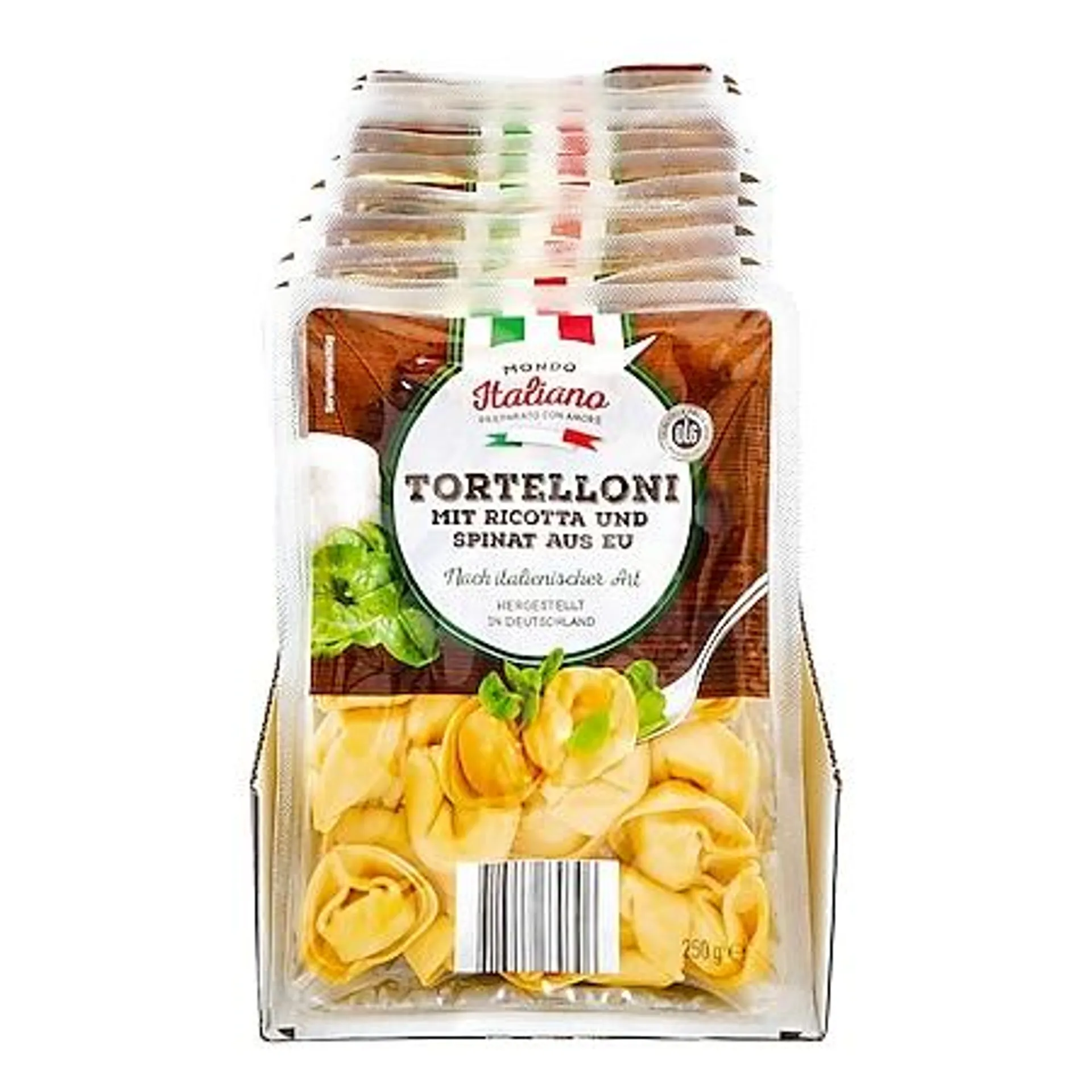 Mondo Italiano Tortelloni Ricotta & Spinaci 250 g, 12er Pack