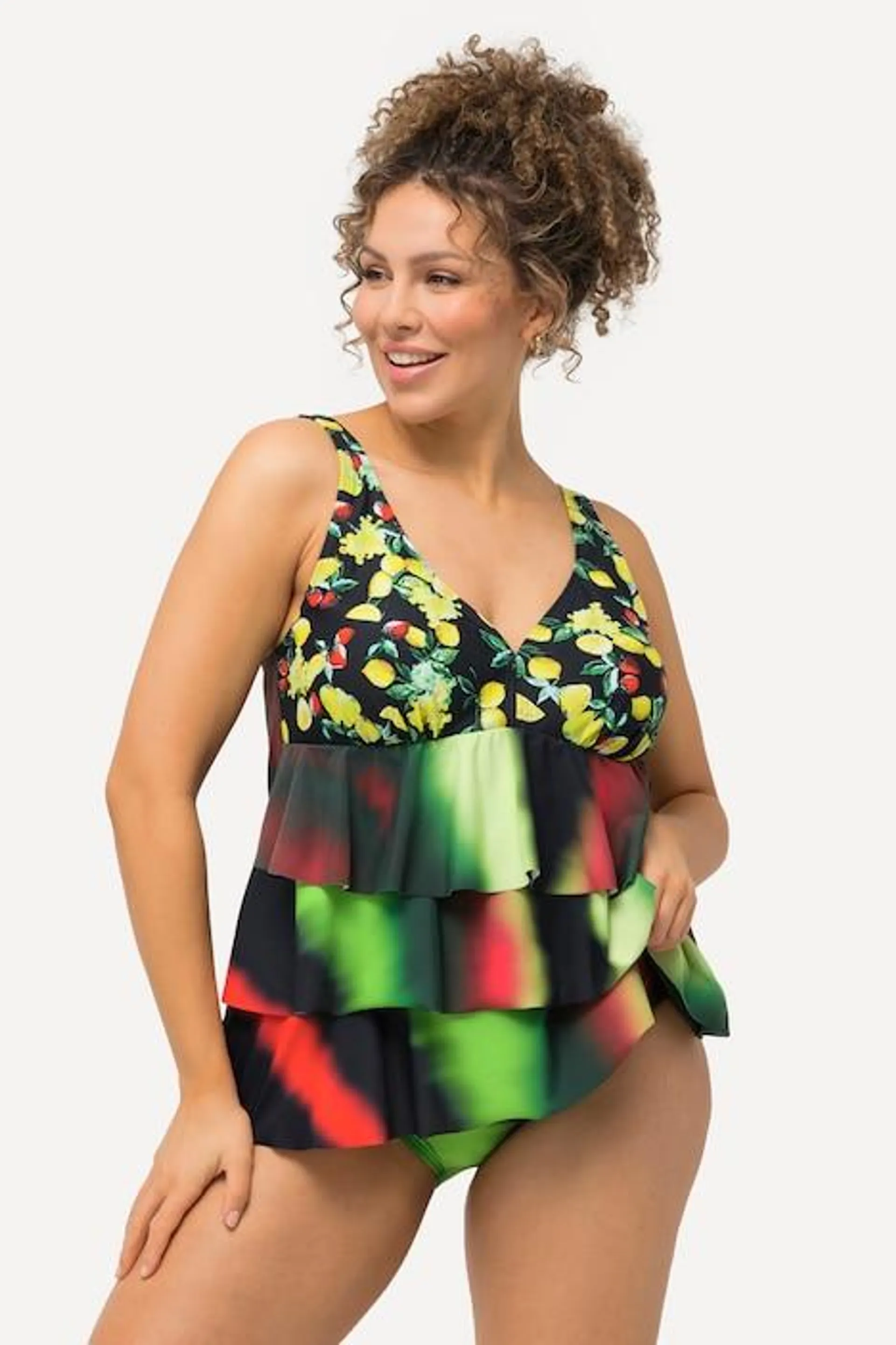 Tankini, Zitronen, Softcups, Zipfelsaum, recycelt