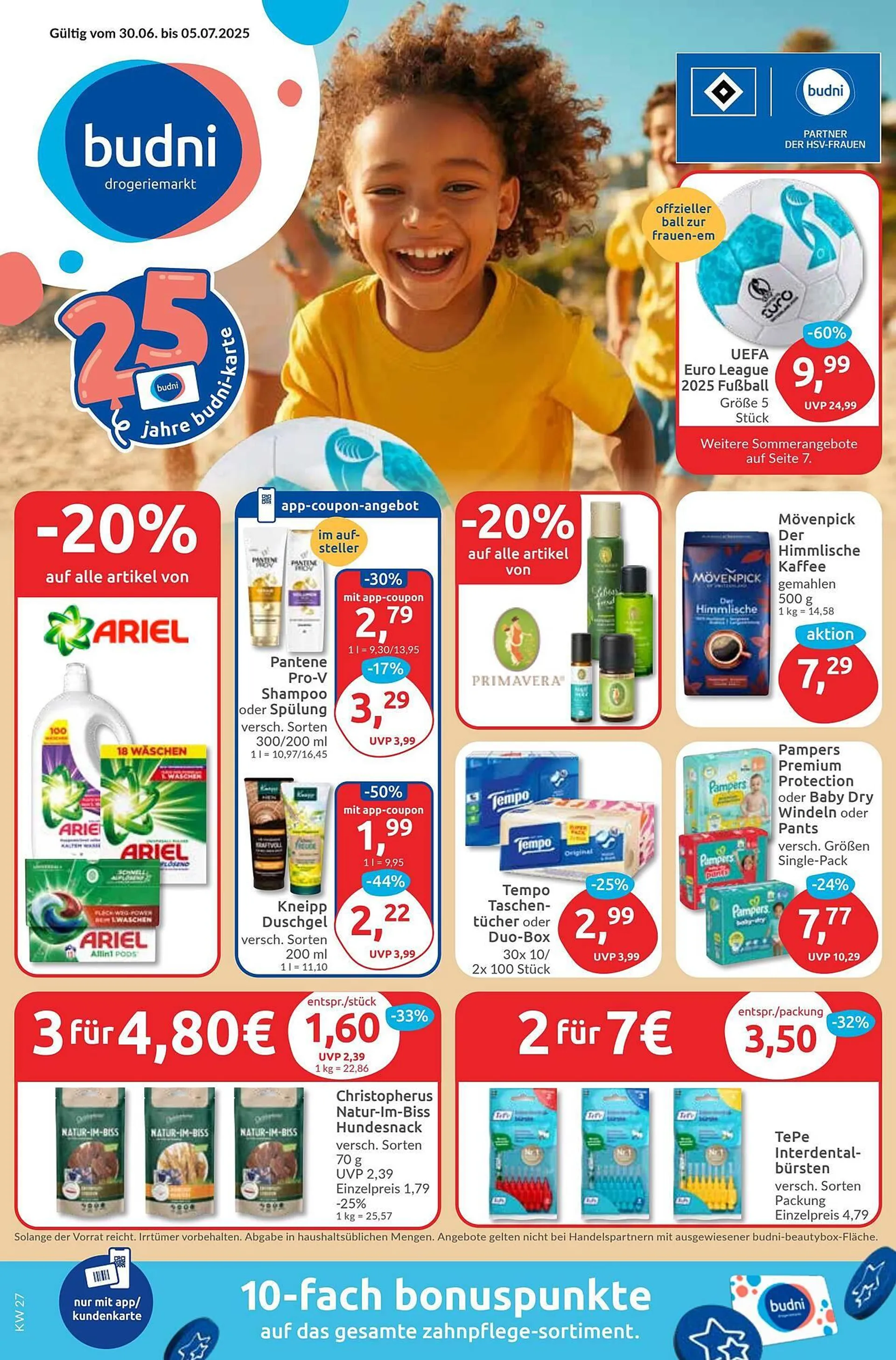Budni Prospekt von 30. Juni bis 5. Juli 2025 - Prospekt seite 1