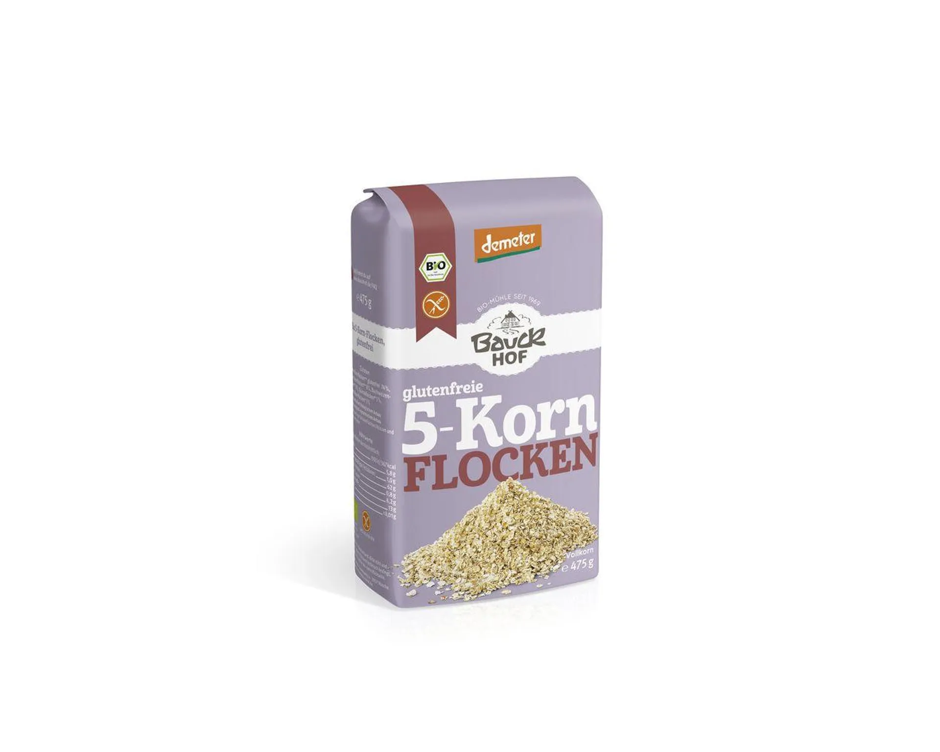 Bauckhof 5-Korn Flocken glutenfrei 475 g