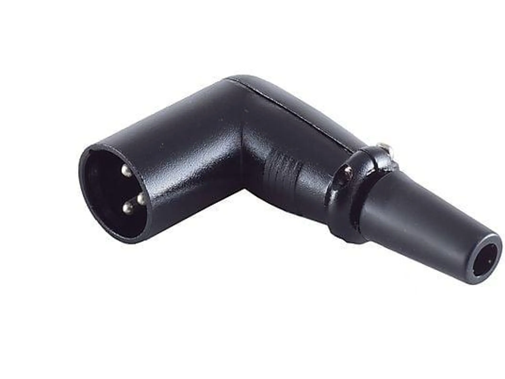 KABELBUDE XLR-Winkel-Stecker, schwarz XLR