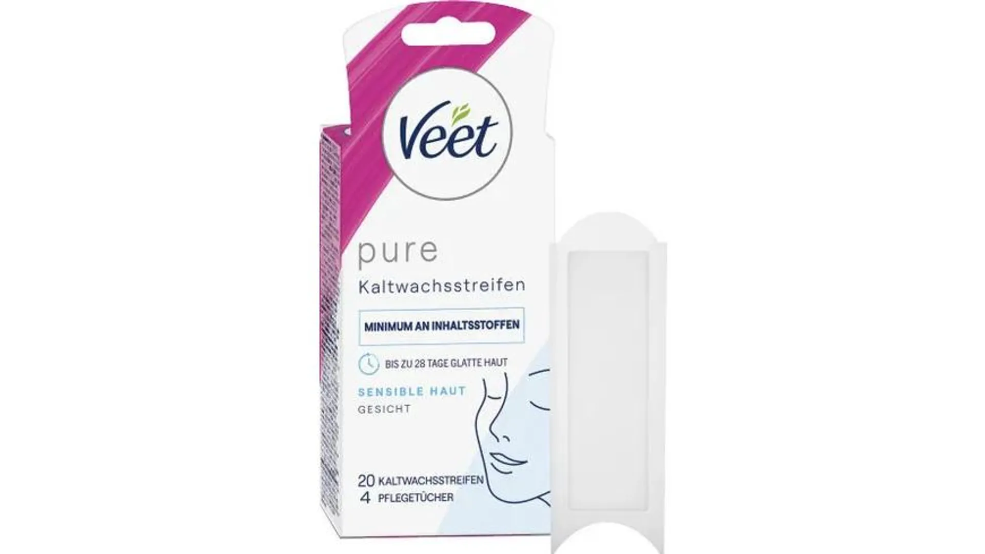 Veet PURE Gesicht Kaltwachsstreifen Sensible Haut