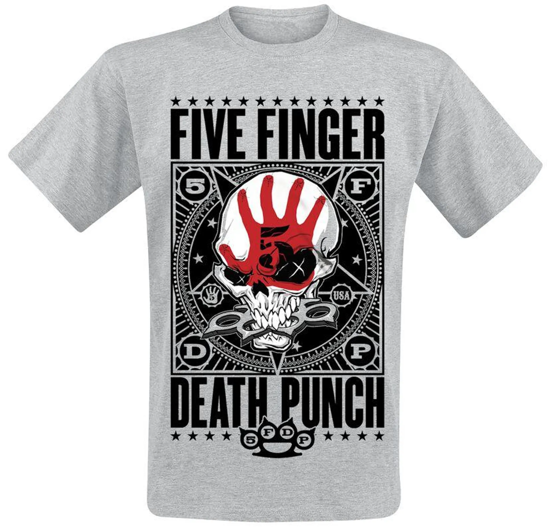 "Punchagram" T-Shirt grau meliert von Five Finger Death Punch