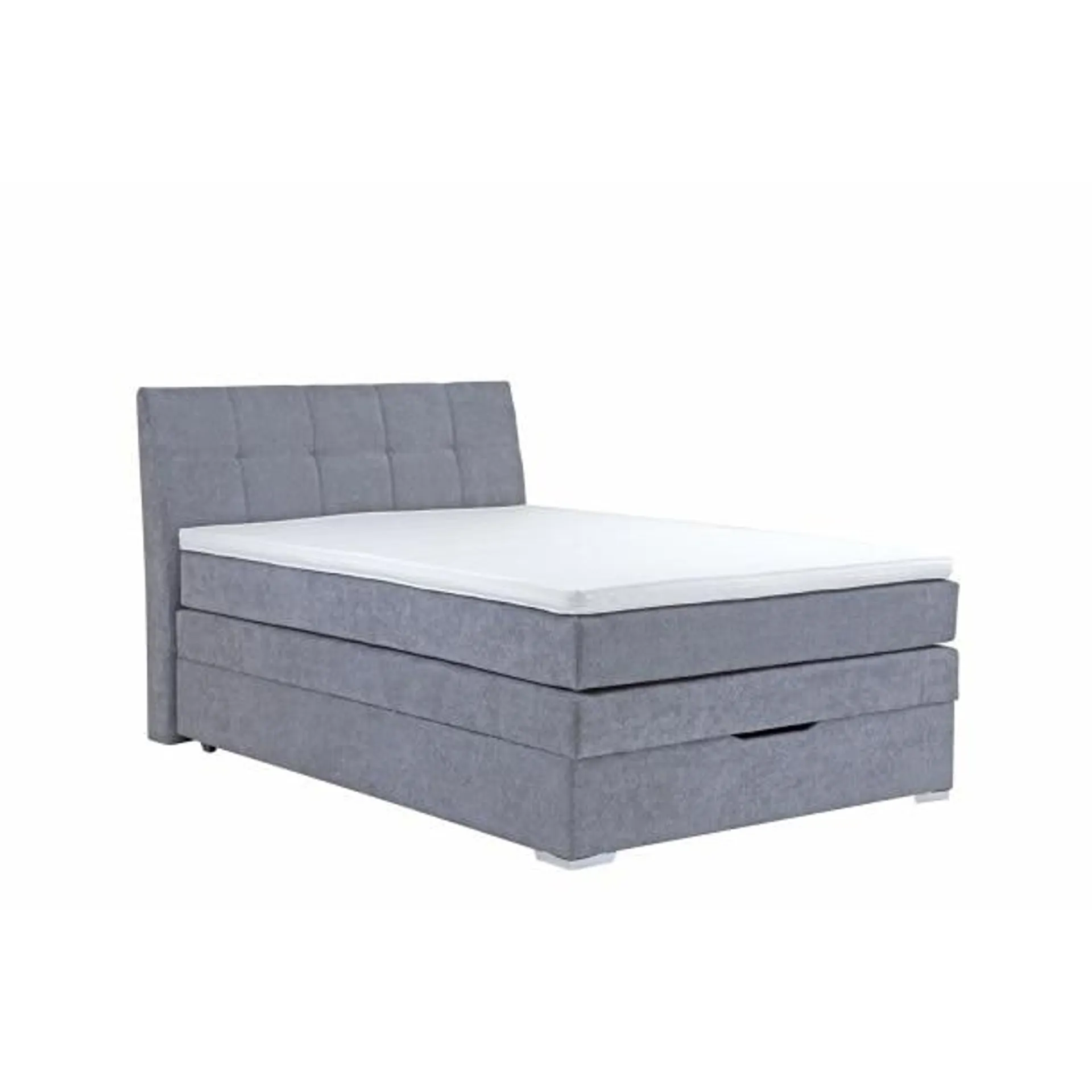 Boxspringbett Plaza 140x200cm Stoff Grau