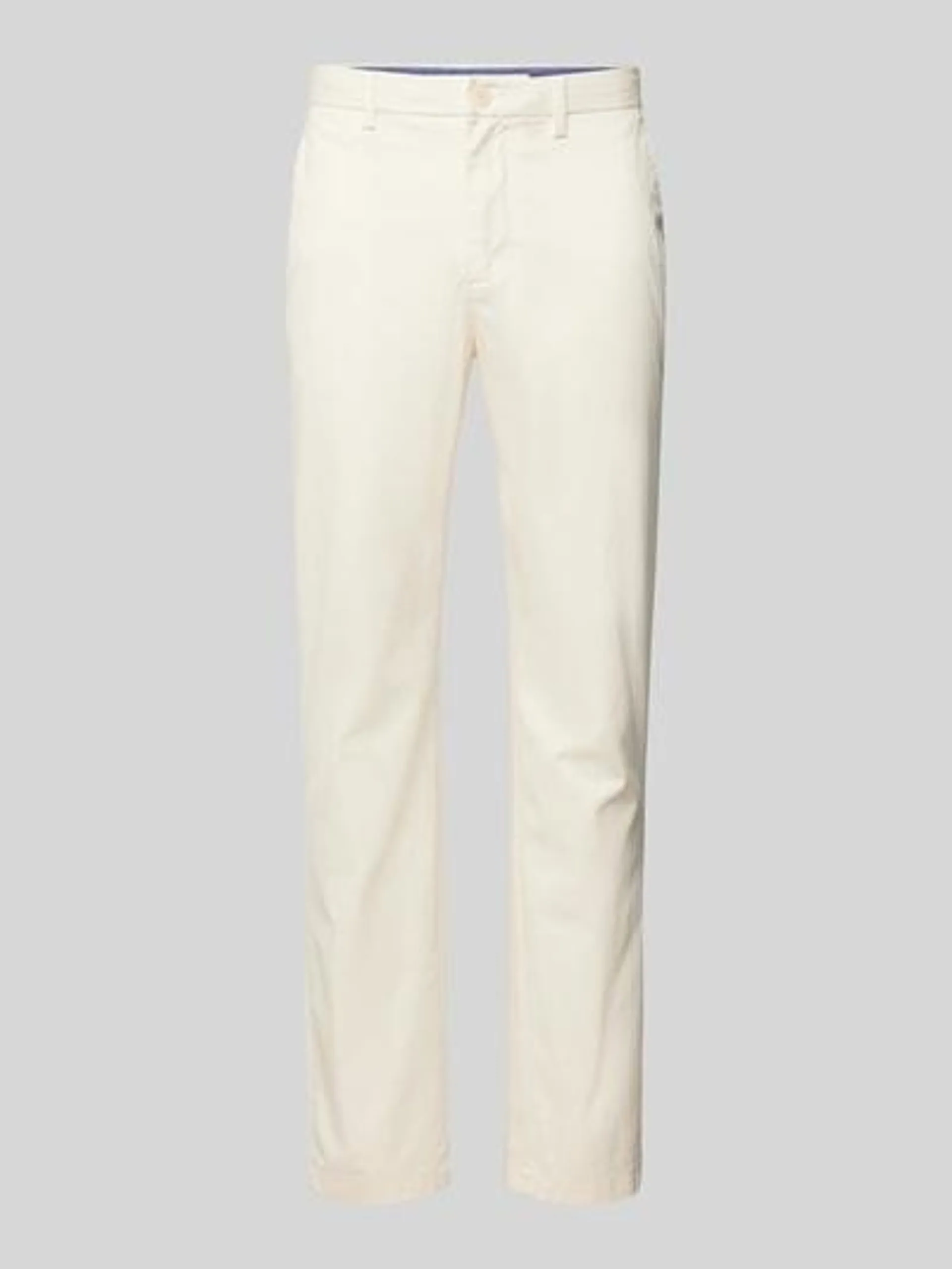 Chino in unifarbenem Design Modell 'DENTON' in offwhite