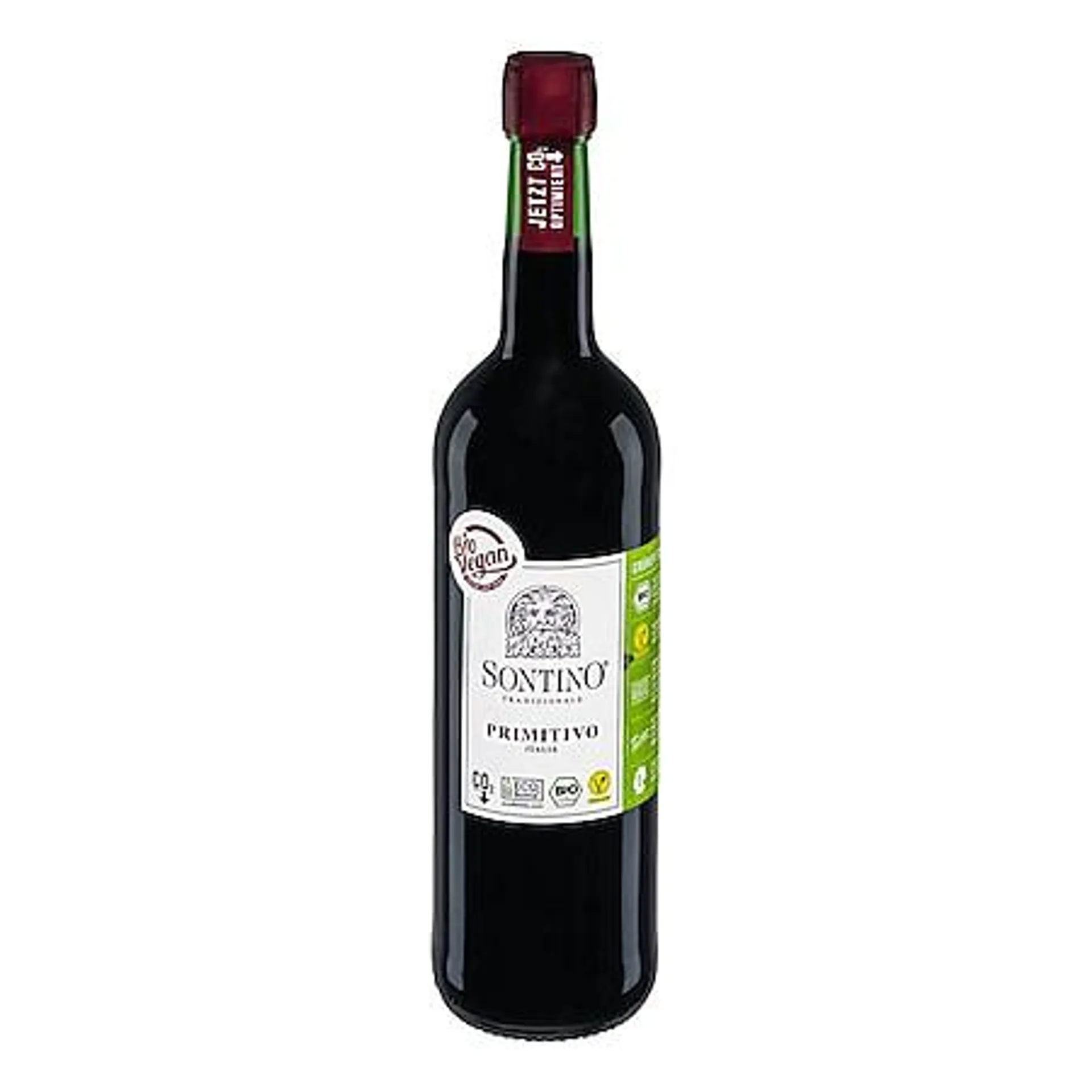 Sontino Primitivo Bio Vegan rot halbtrocken 13,0 % vol 0,75 Liter