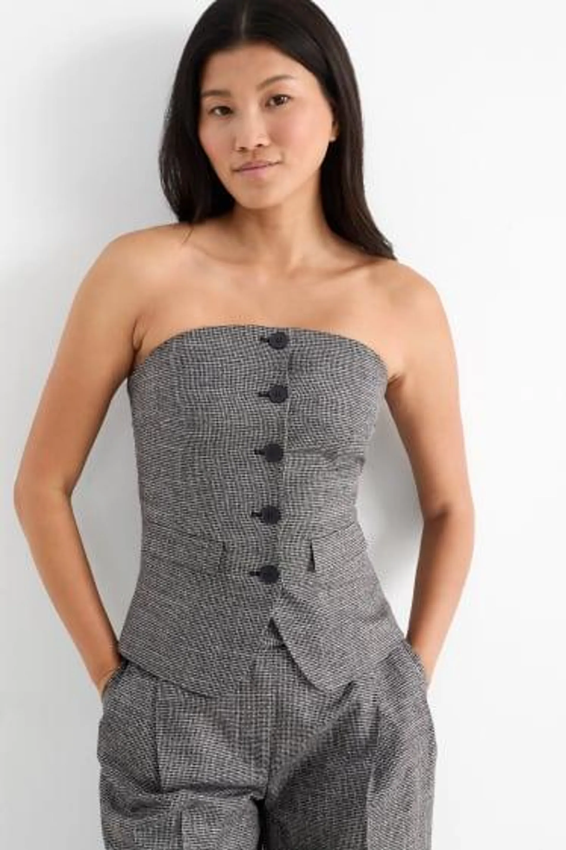 Cropped business waistcoat