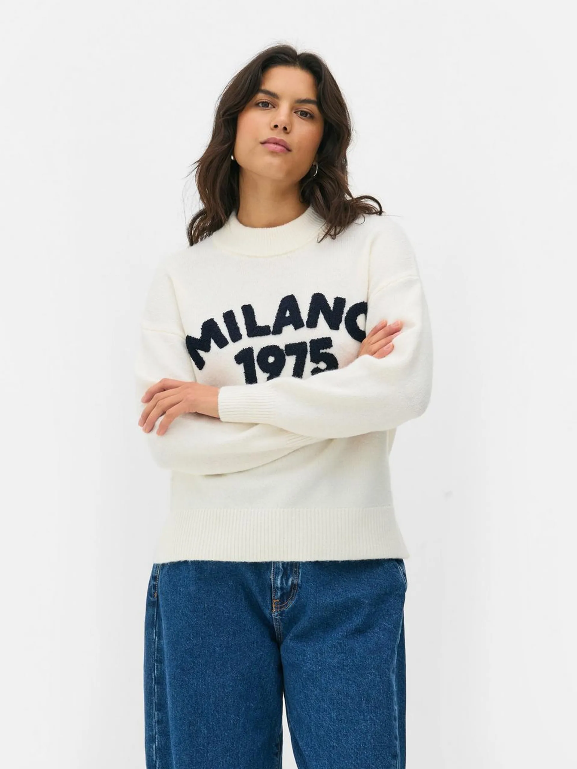 Slogan Crew Neck Jumper