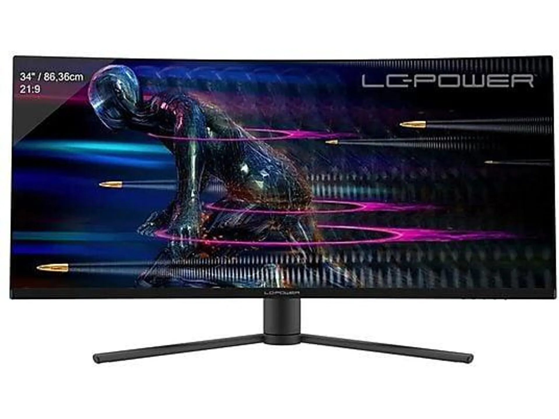 LC POWER LC-M34-UWQHD-165-C 34 Zoll UWQHD Monitor (4 ms Reaktionszeit , 165Hz , 165 Hz nativ)