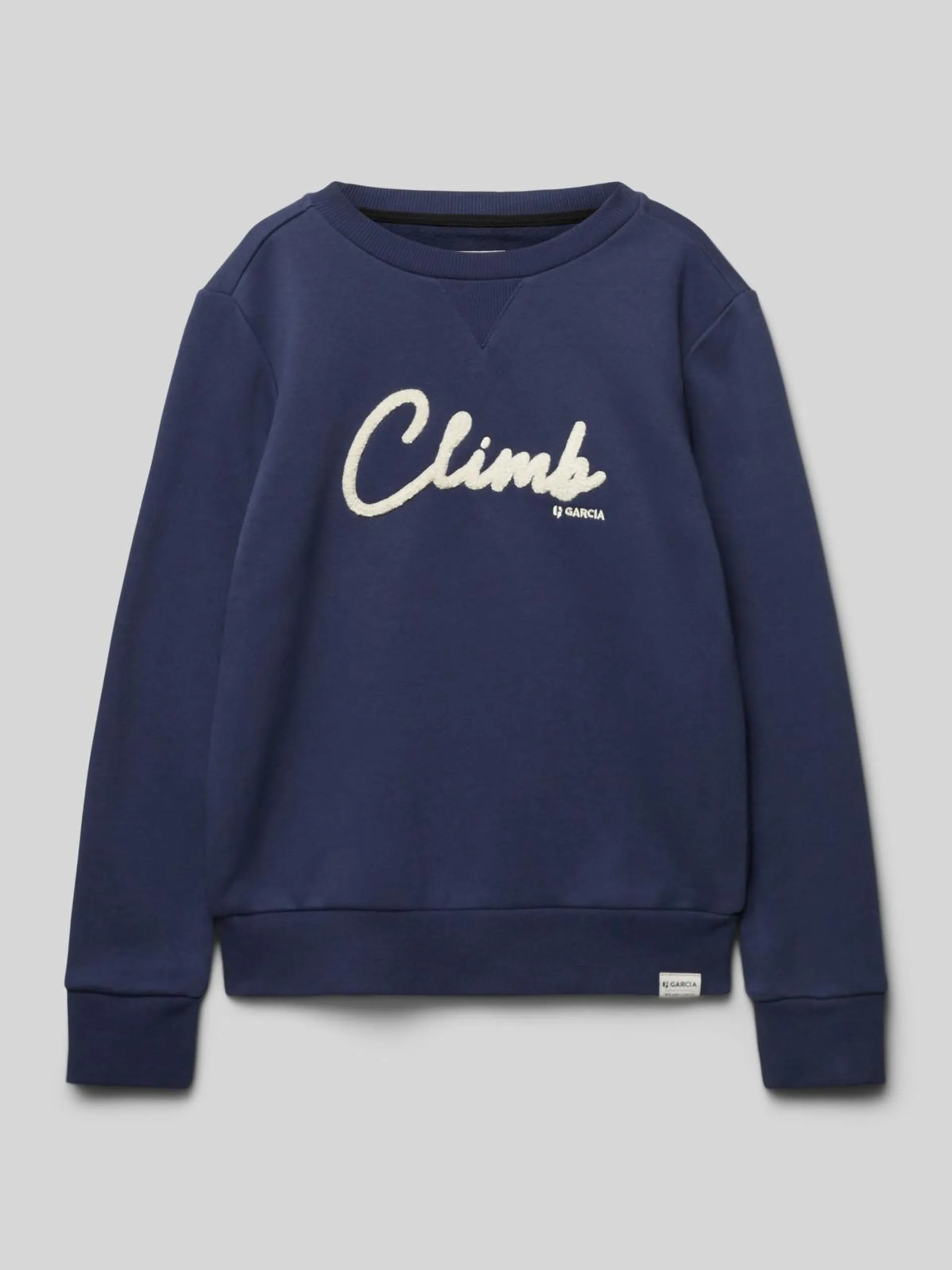 Sweatshirt mit Label-Detail in blau